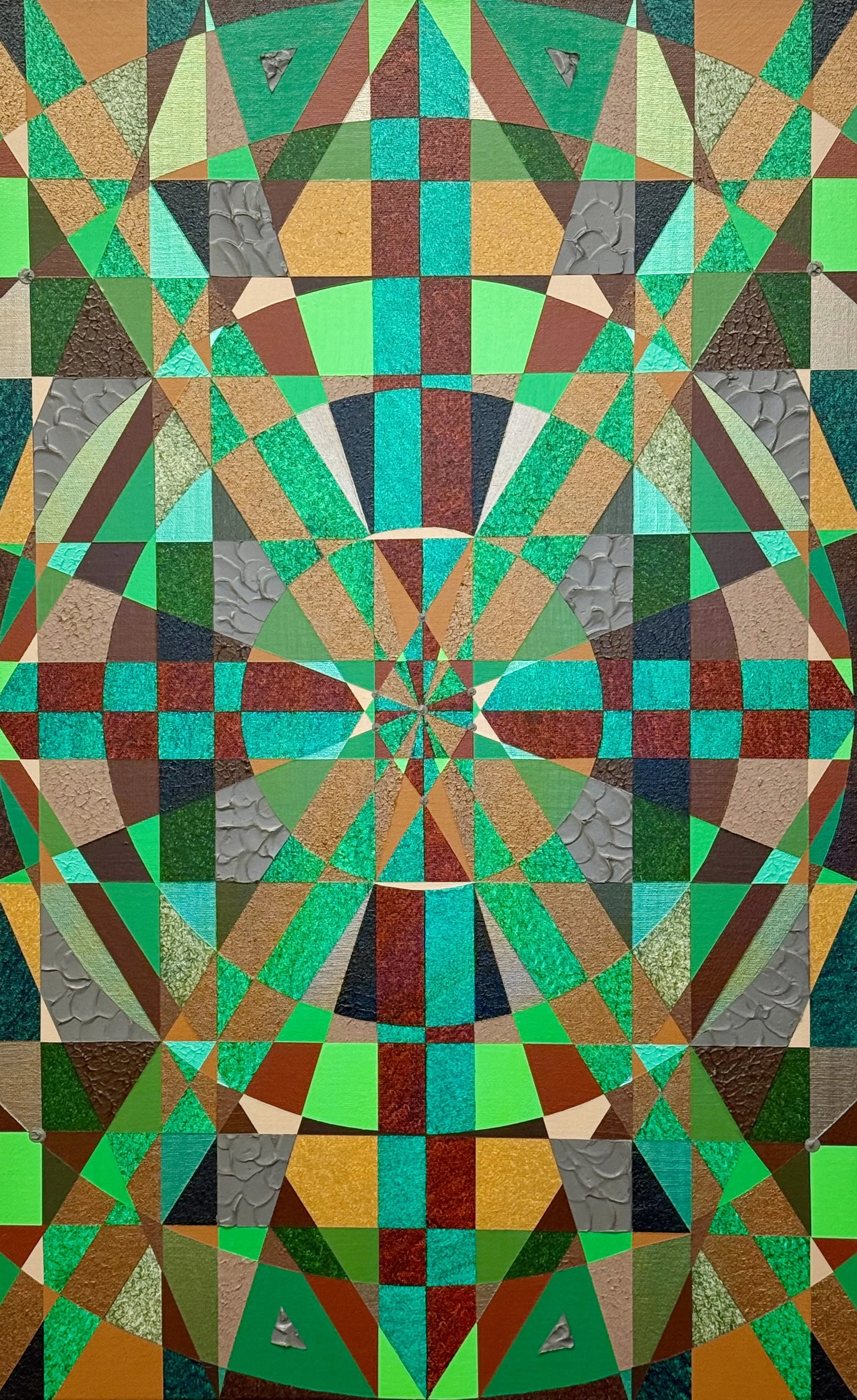 "Jungle Geometry," 11/2025, 18 in x 29 in