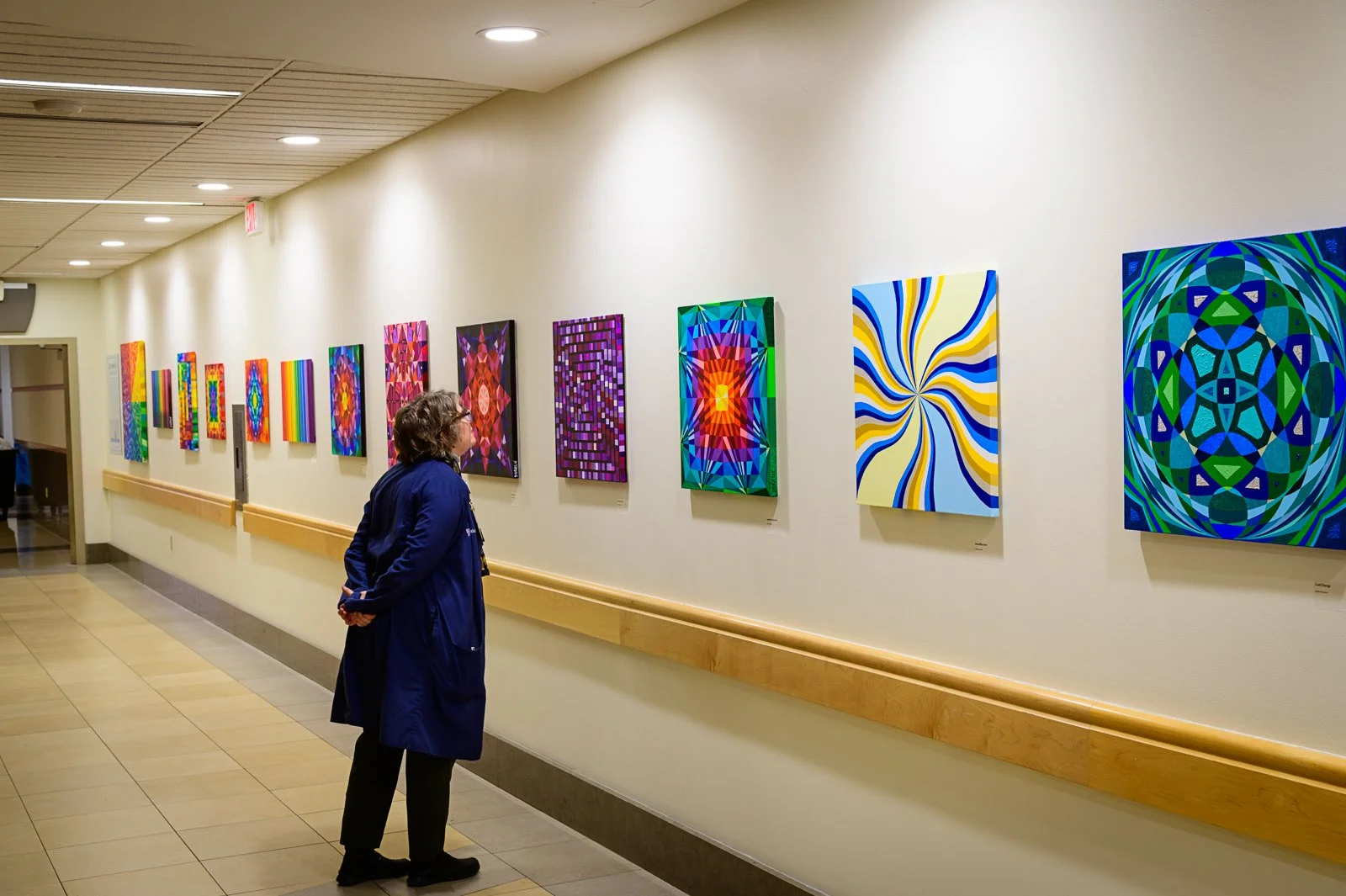 Interacting with  the Chromatic Exhibit, Winter 2025-26 (photo by James Shambu)