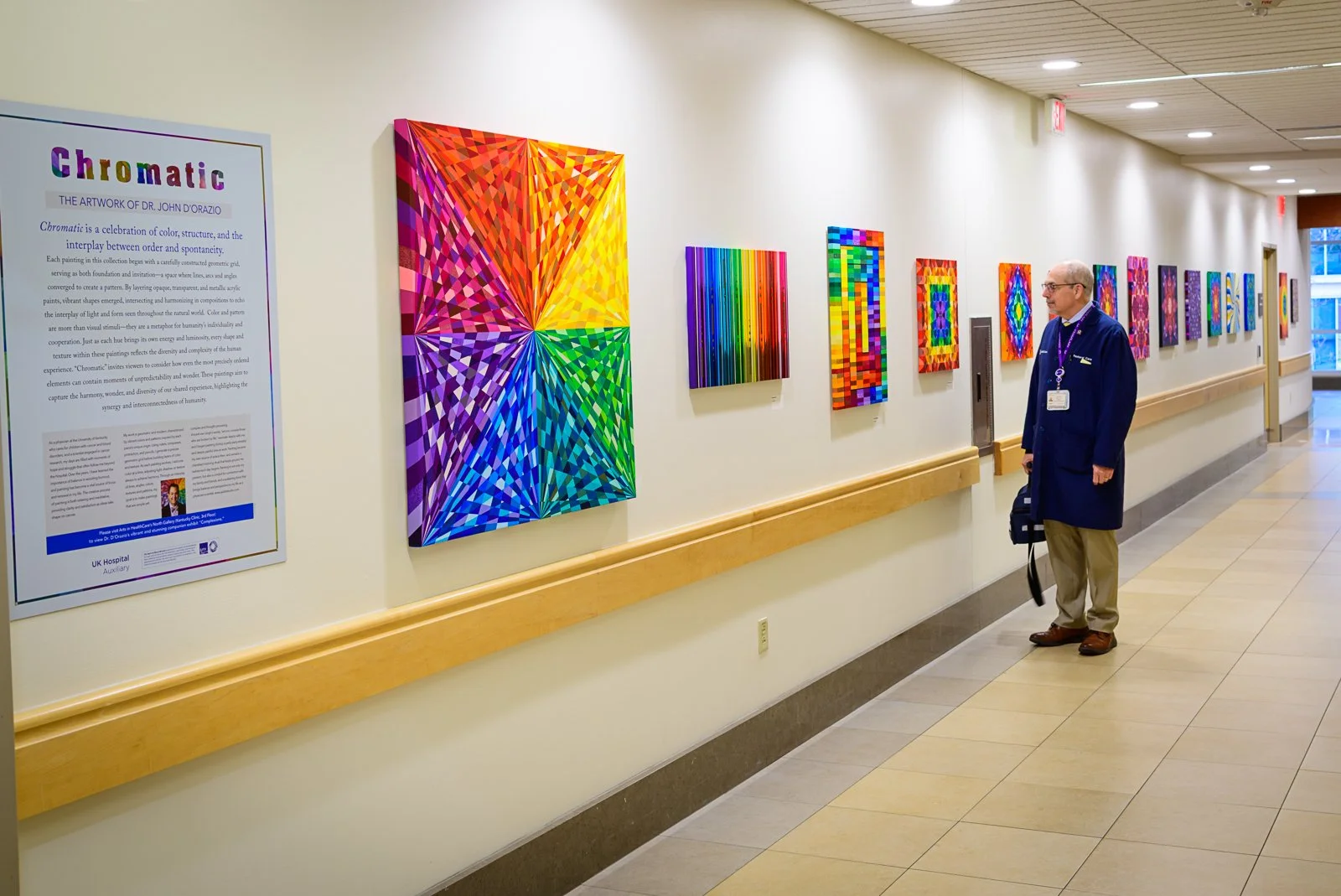 Interacting with  the Chromatic Exhibit, Winter 2025-26 (photo by James Shambu)