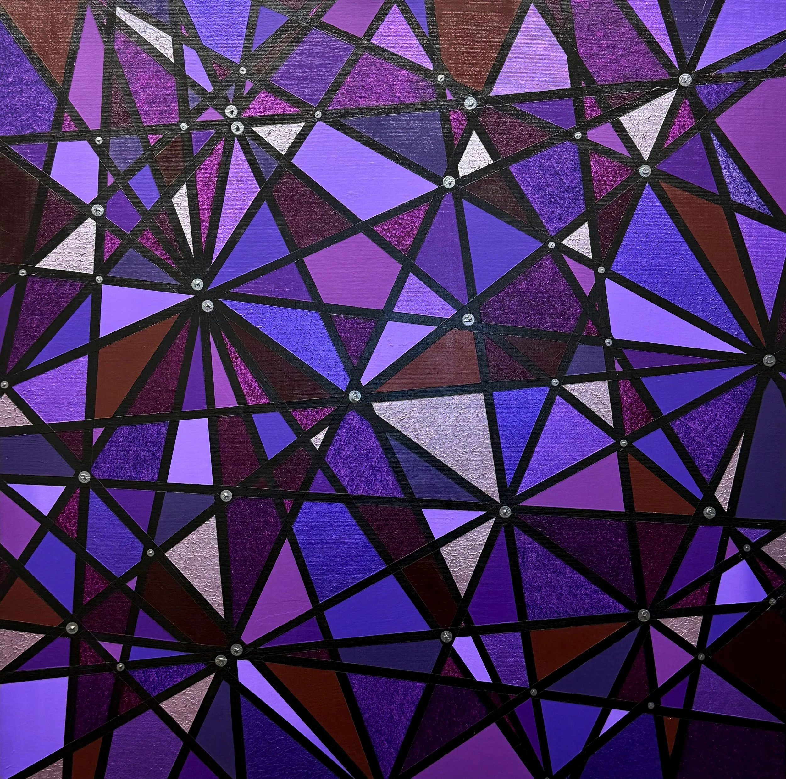 "Purple Web," 7/2021, 7/2026, 30 in x 30 in. 