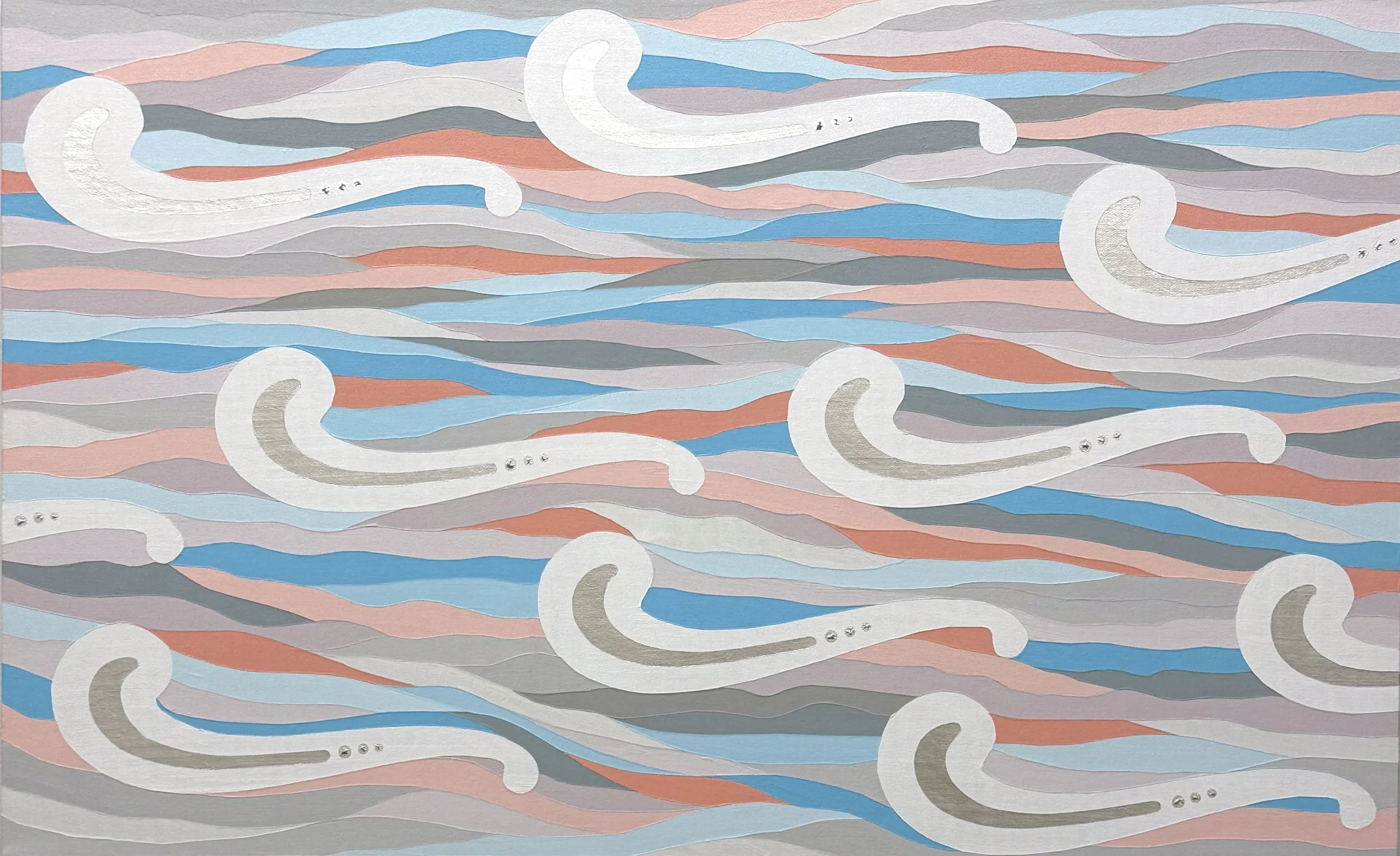 "Violin music on the breeze in front of mountains", 1/26, 18 in x 29 in.