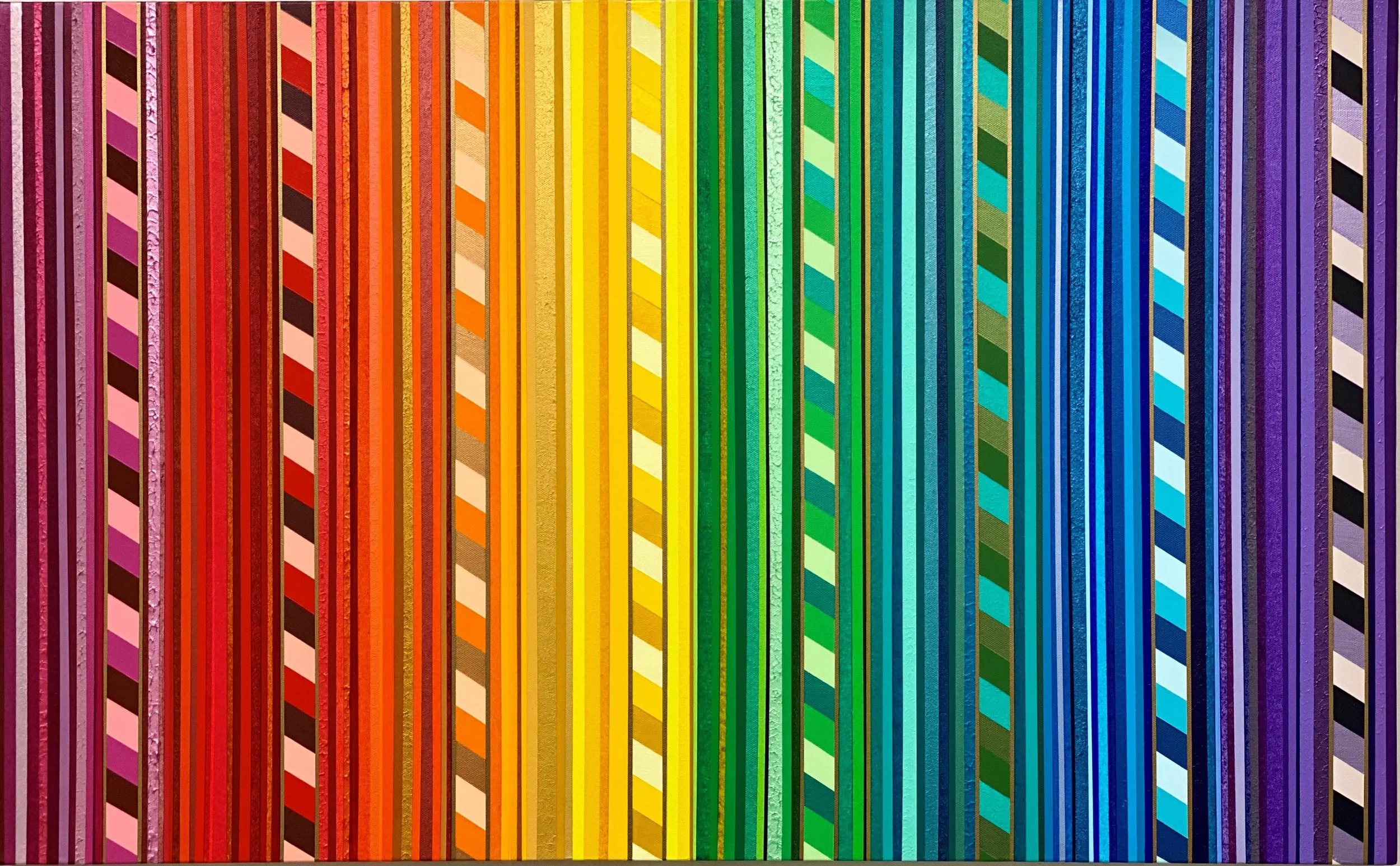 "Candy Cane Rainbow" 10/23, 21 in x 34 in 