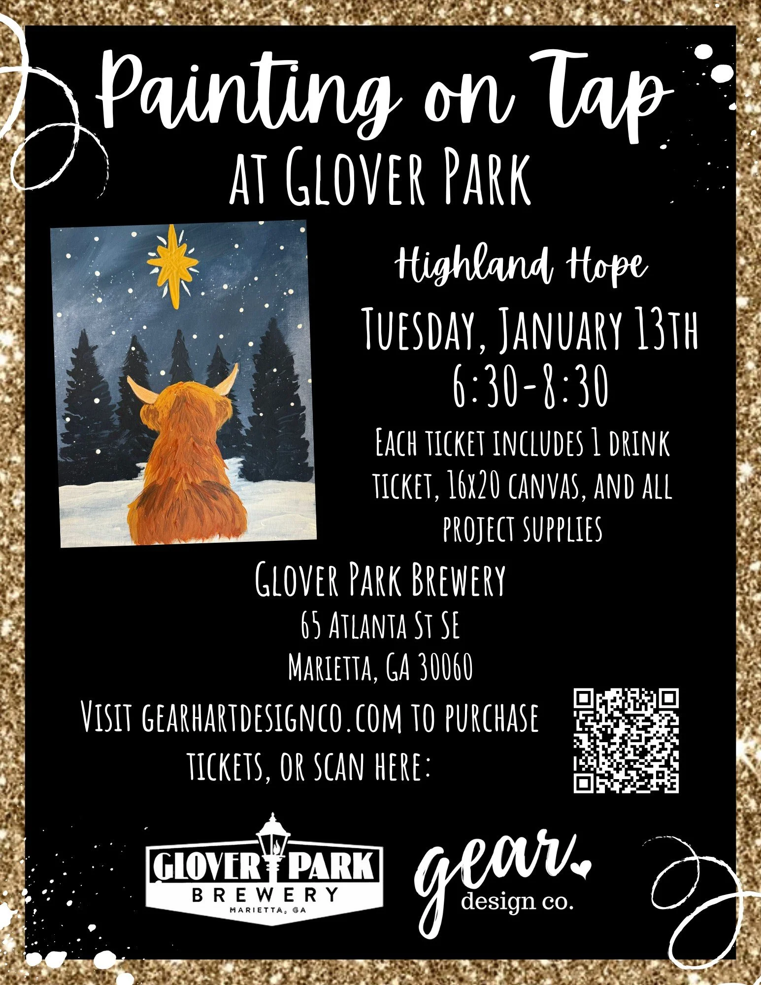GPB Presents Paint N Sip with Gear Hart Designs and Pizza by Fusco's Pizza!