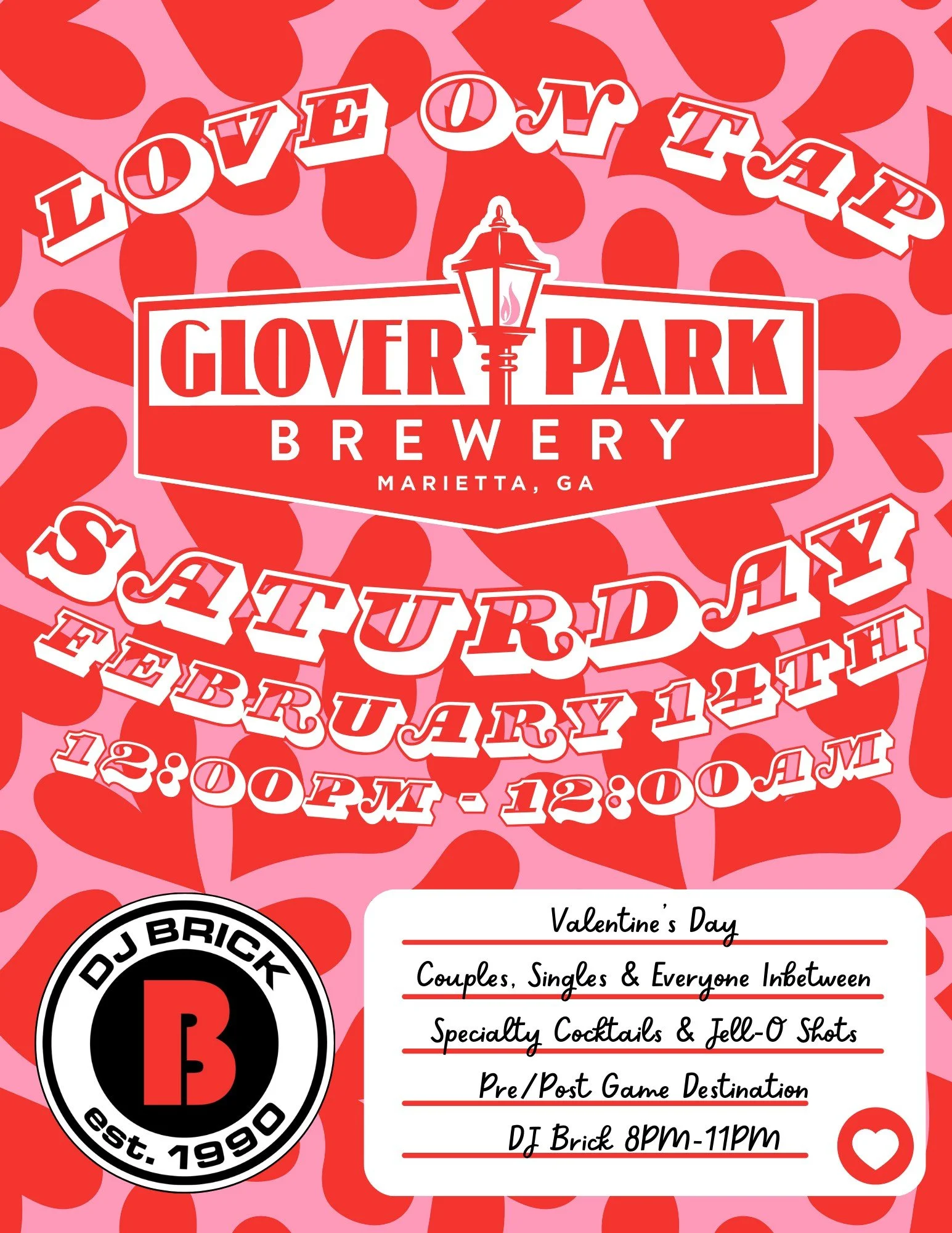 GPB Presents “LOVE ON TAP” Valentines Celebration and Pizza by Fusco’s Food Truck!