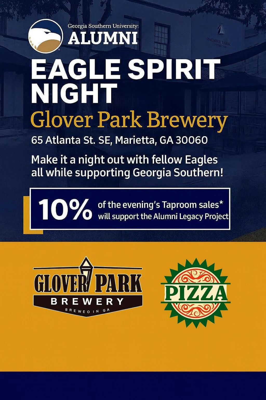 GPB Presents Give Back Night with Georgia Southern Alumni, Wine Down Wednesday, and Pizza by Fusco's Food Truck!