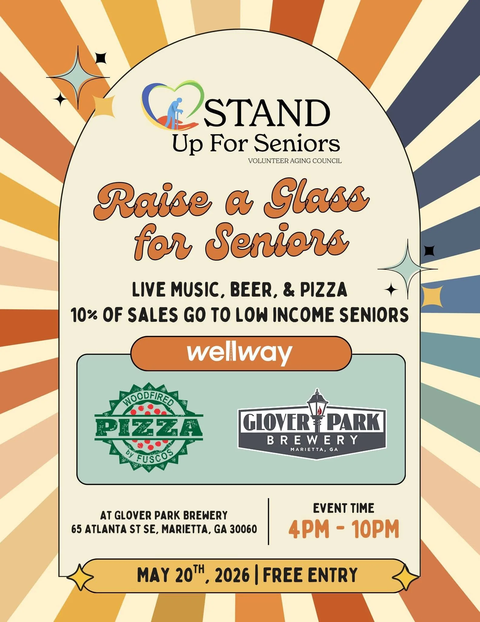 SCHOOL'S OUT FOR THE SUMMER! Join us for Give Back Night with Stand for Seniors, Wine Down Wednesday and Pizza by Fusco’s Food Truck!