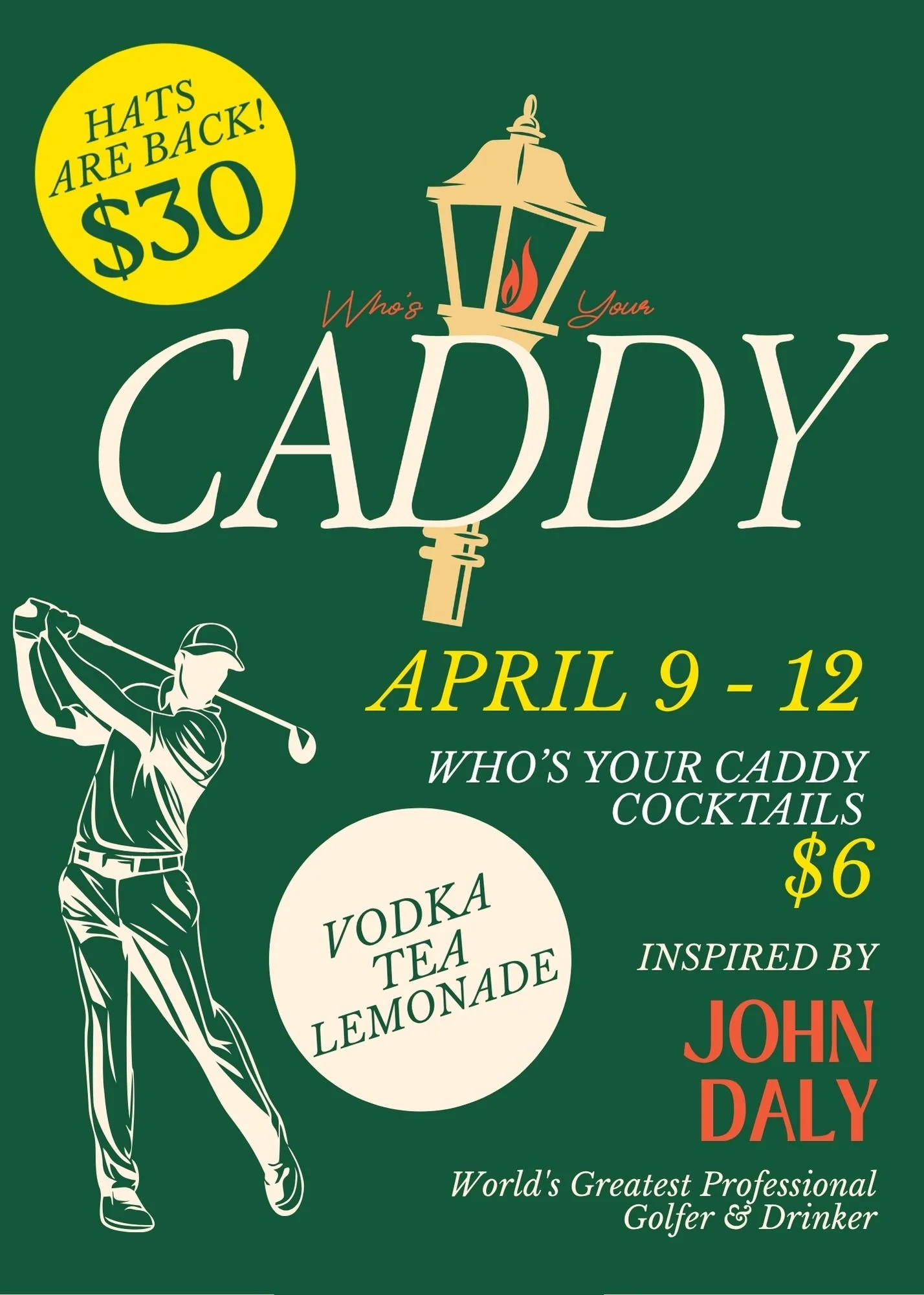 Come watch the Master’s with us! Funk it Friday and Pizza by Fusco’s Food Truck!