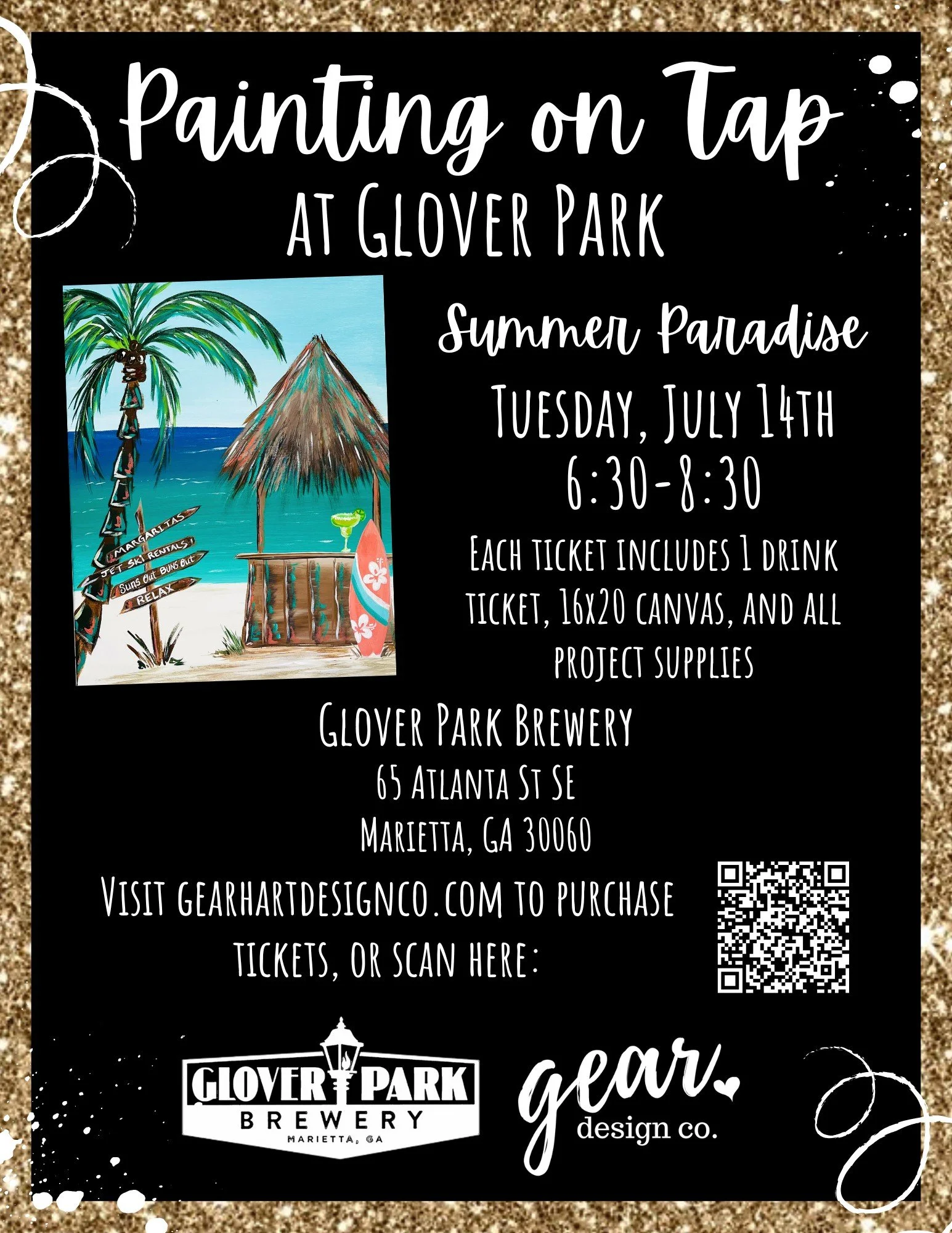 GPB Presents Paint N Sip with Gear Hart Designs, Run Club, and Pizza by Fusco’s Food Truck!