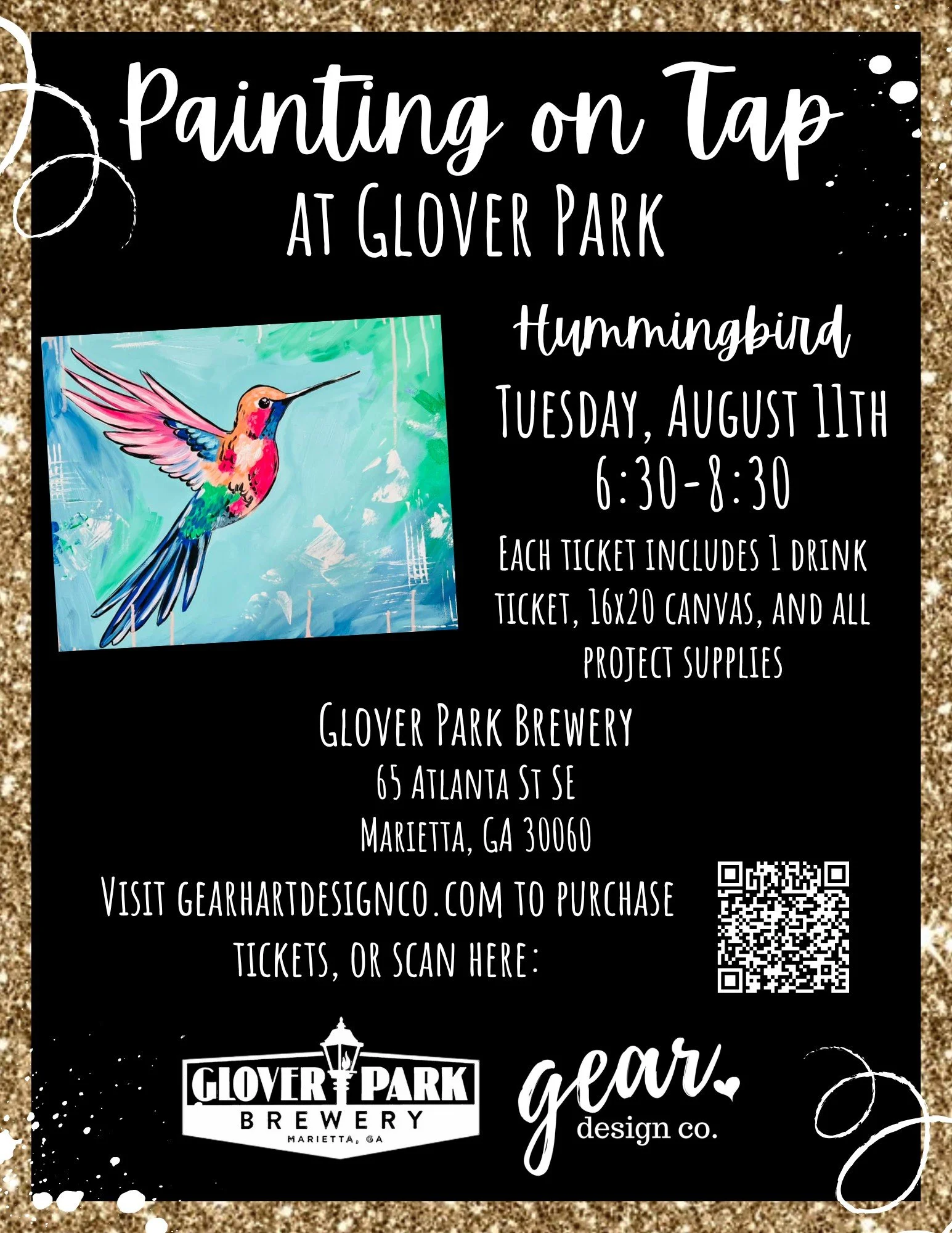 GPB Presents Paint N Sip with Gear Hart Designs, Run Club, and Pizza by Fusco’s Food Truck!