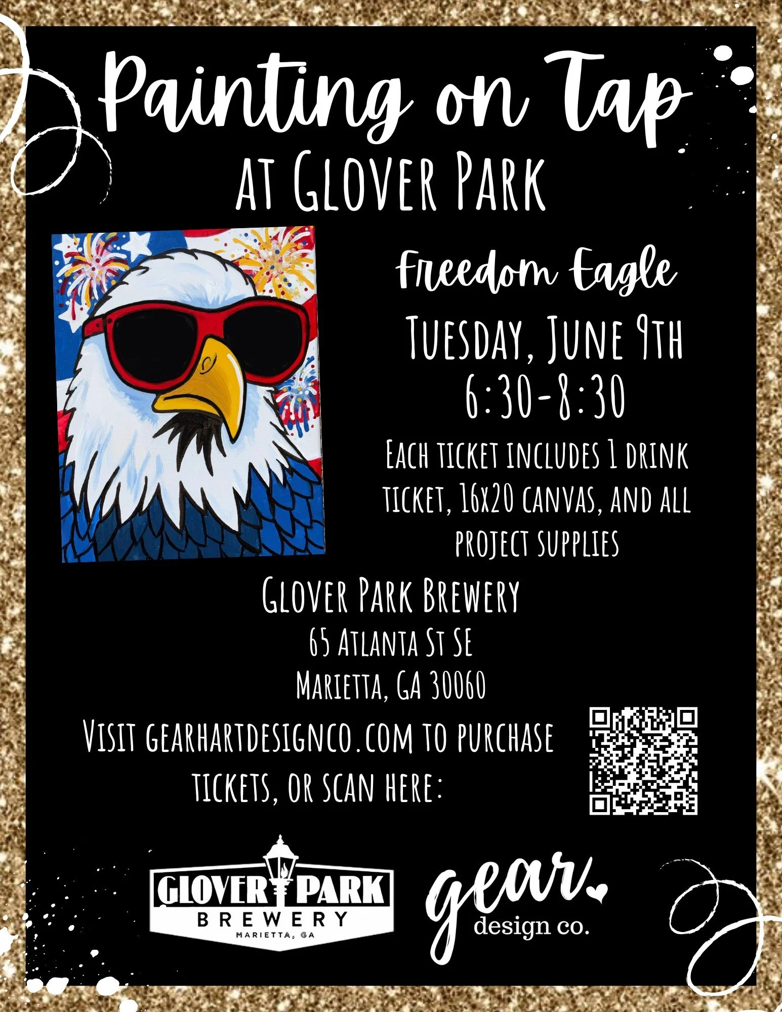 GPB Presents Paint N Sip with Gear Hart Designs, GPB Run Club, and Pizza by Fusco’s Food Truck!