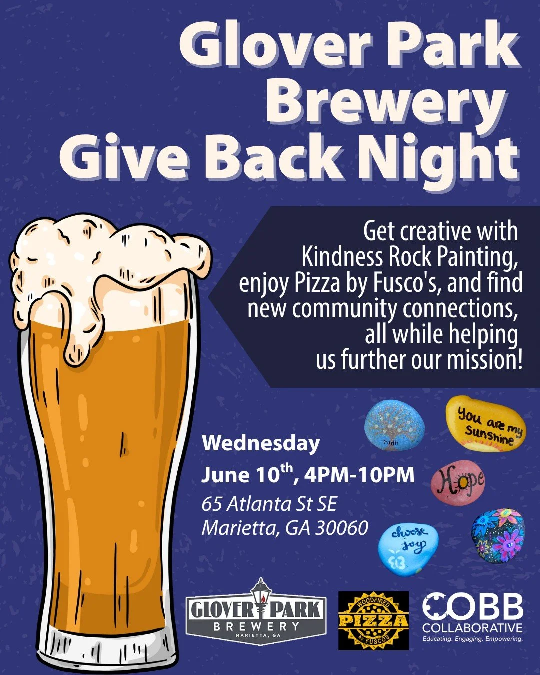 GPB Presents Give Back Night with Cobb Collaborative, Wine Down Wednesday and Pizza by Fusco’s Food Truck!
