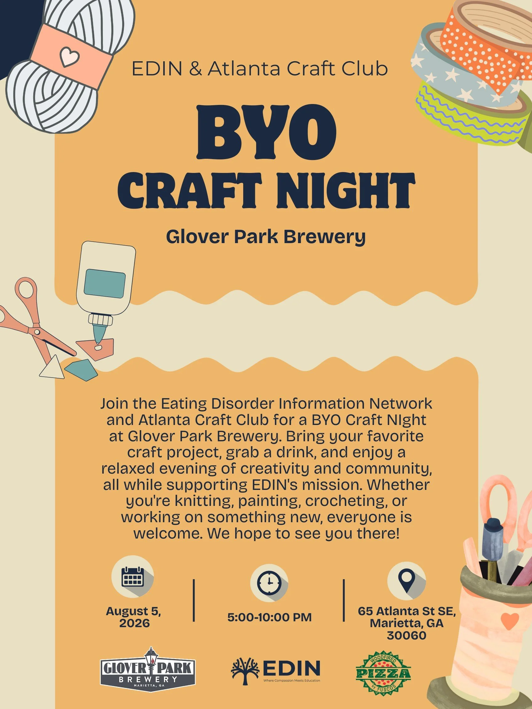 GPB Presents Charity Night with EDIN, Wine Down Wednesday and Pizza by Fusco's Food Truck!