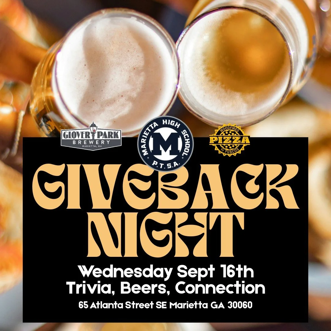 GPB Presents Charity Night with Marietta High School PTSA, Wine Down Wednesday, and Pizza by Fusco’s Food Truck!