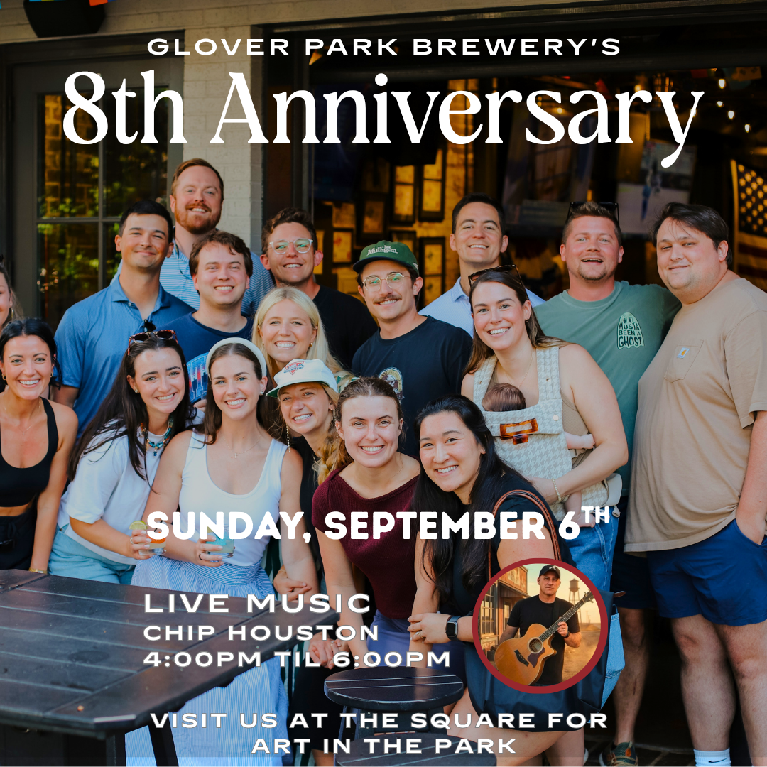 CELEBRATE OUR 8 YEAR ANNIVERSARY WITH US! Live music with Chip Houston and Pizza by Fusco’s Food Truck!