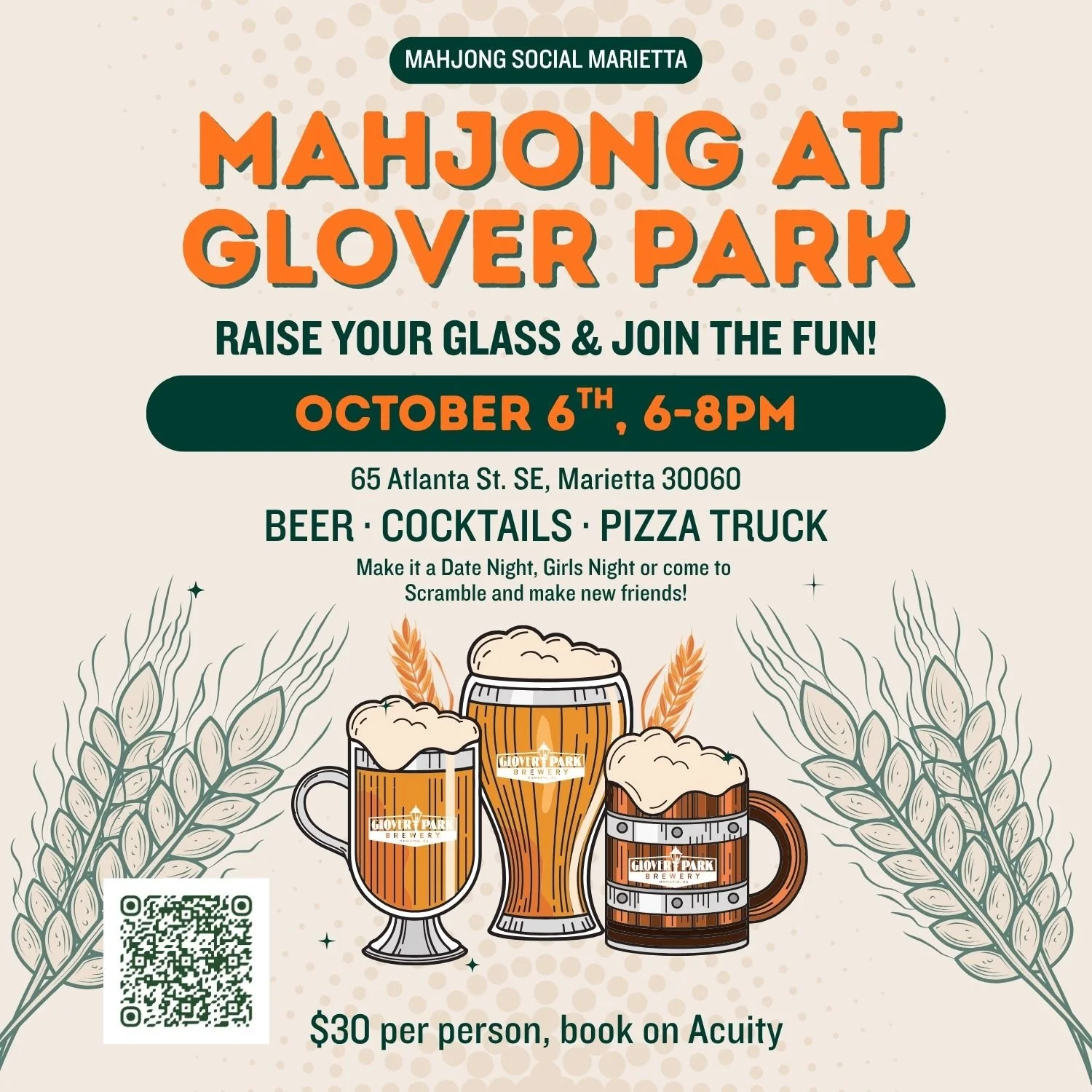 Join us for Mahjong at GPB, GPB Run Club, and Pizza by Fusco's Food Truck!