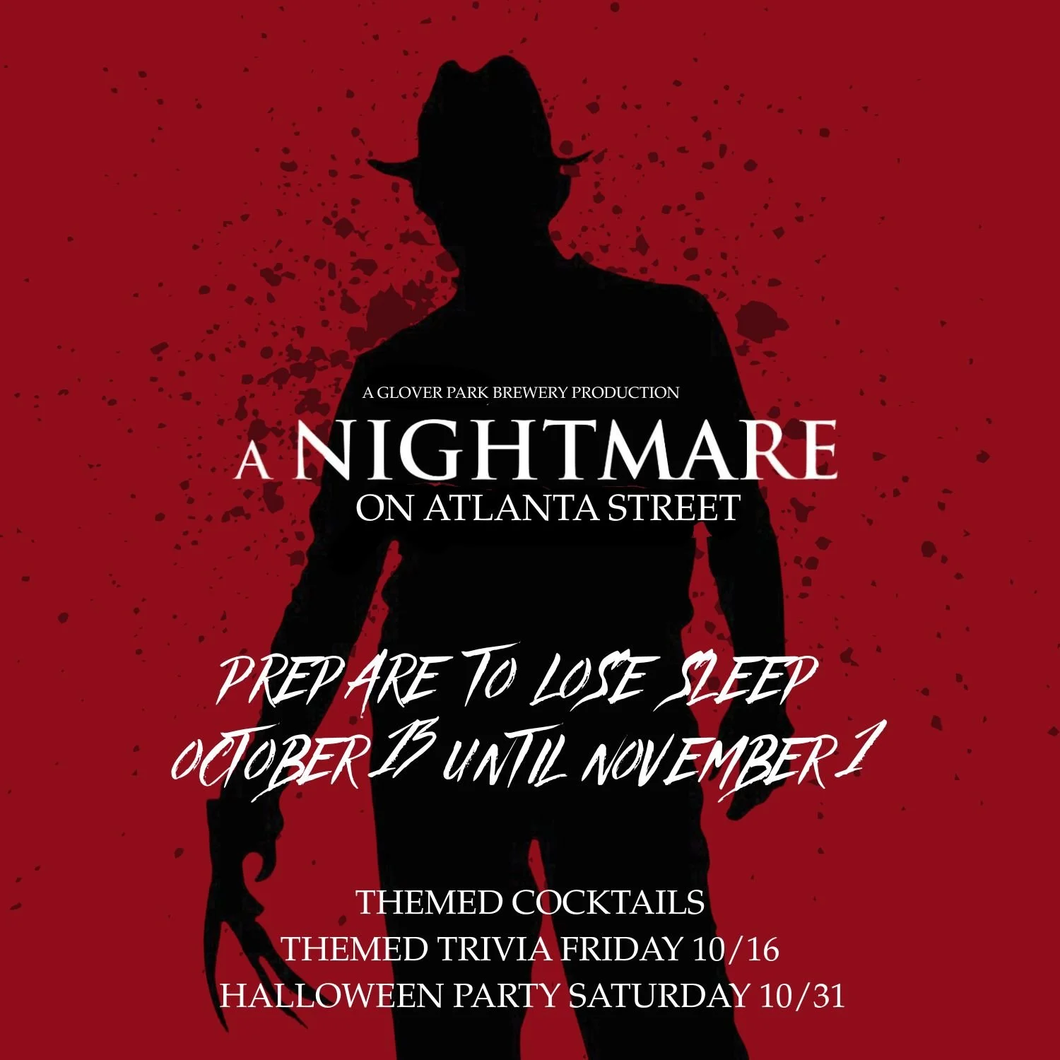 JOIN US FOR A NIGHTMARE ON ATLANTA STREET AT GPB, and Pizza by Fusco's Food Truck!