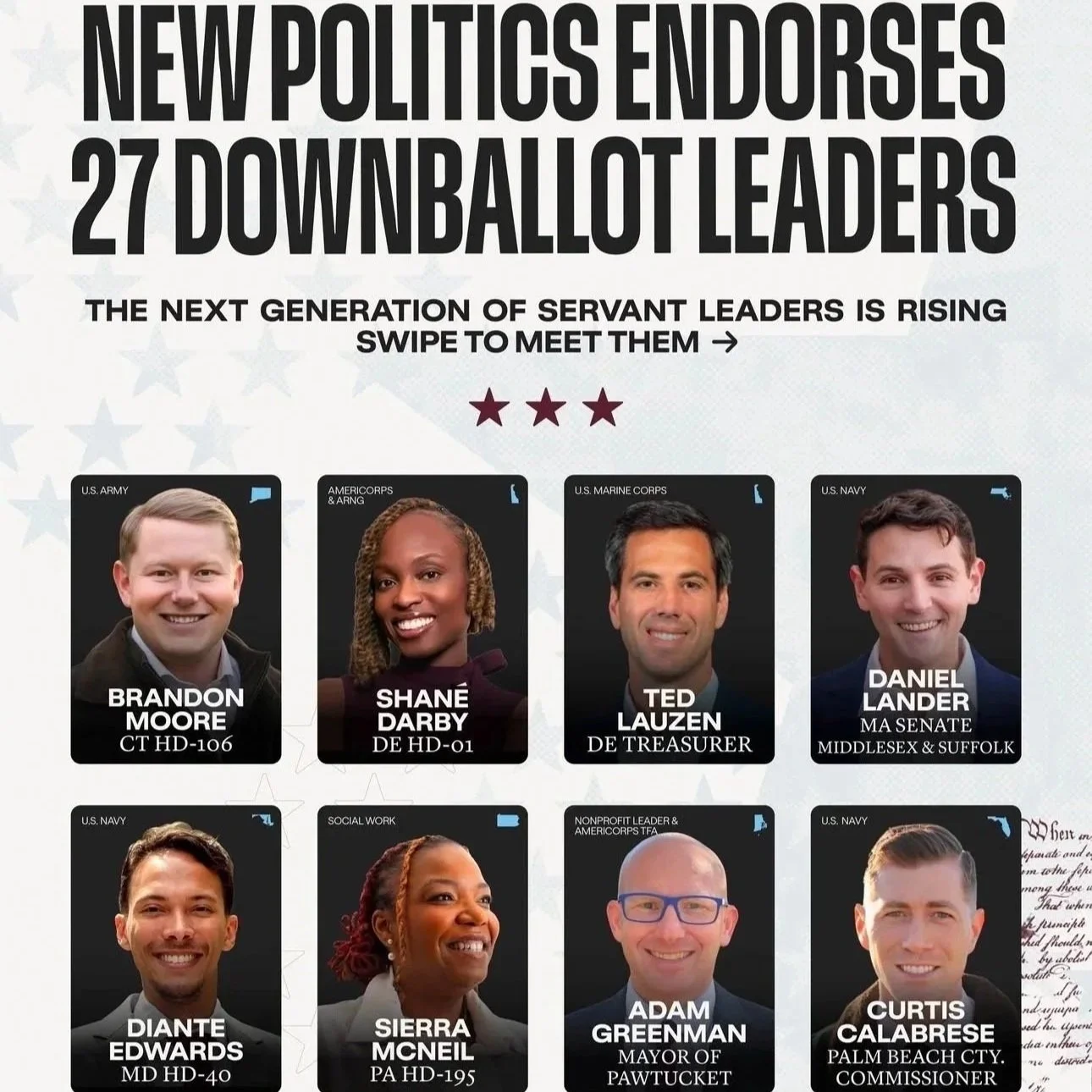 New Politics Endorses 2027 Downballot Leaders, Backing a New Generation of Service-Driven Candidates Nationwide