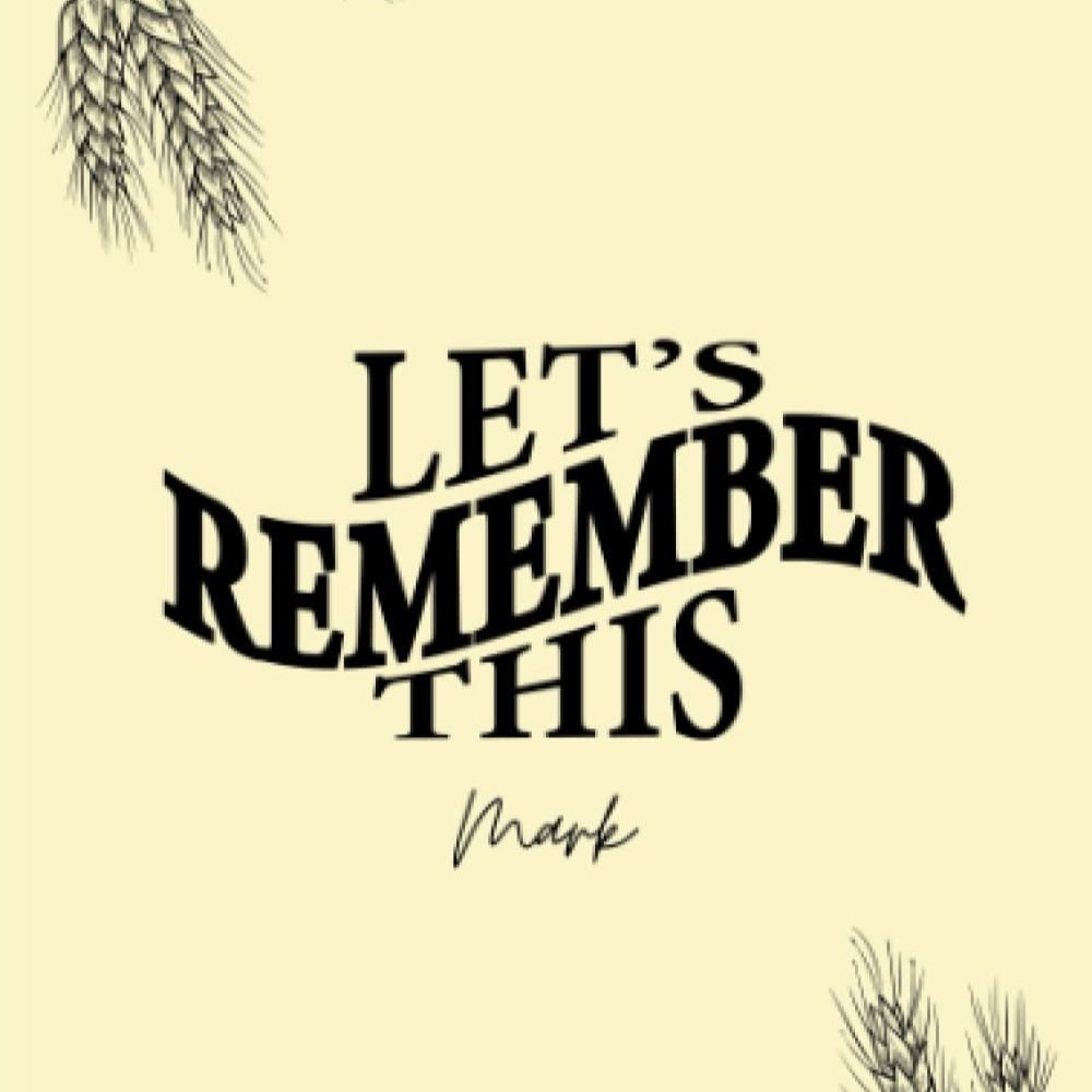 "Let's Remember This" text with decorative pine branches