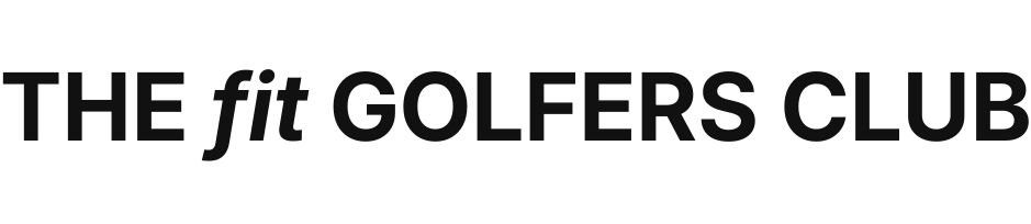 The logo of The Fit Golfers Club, with the words 'The Fit' in bold black font and 'Golfers Club' in regular black font.
