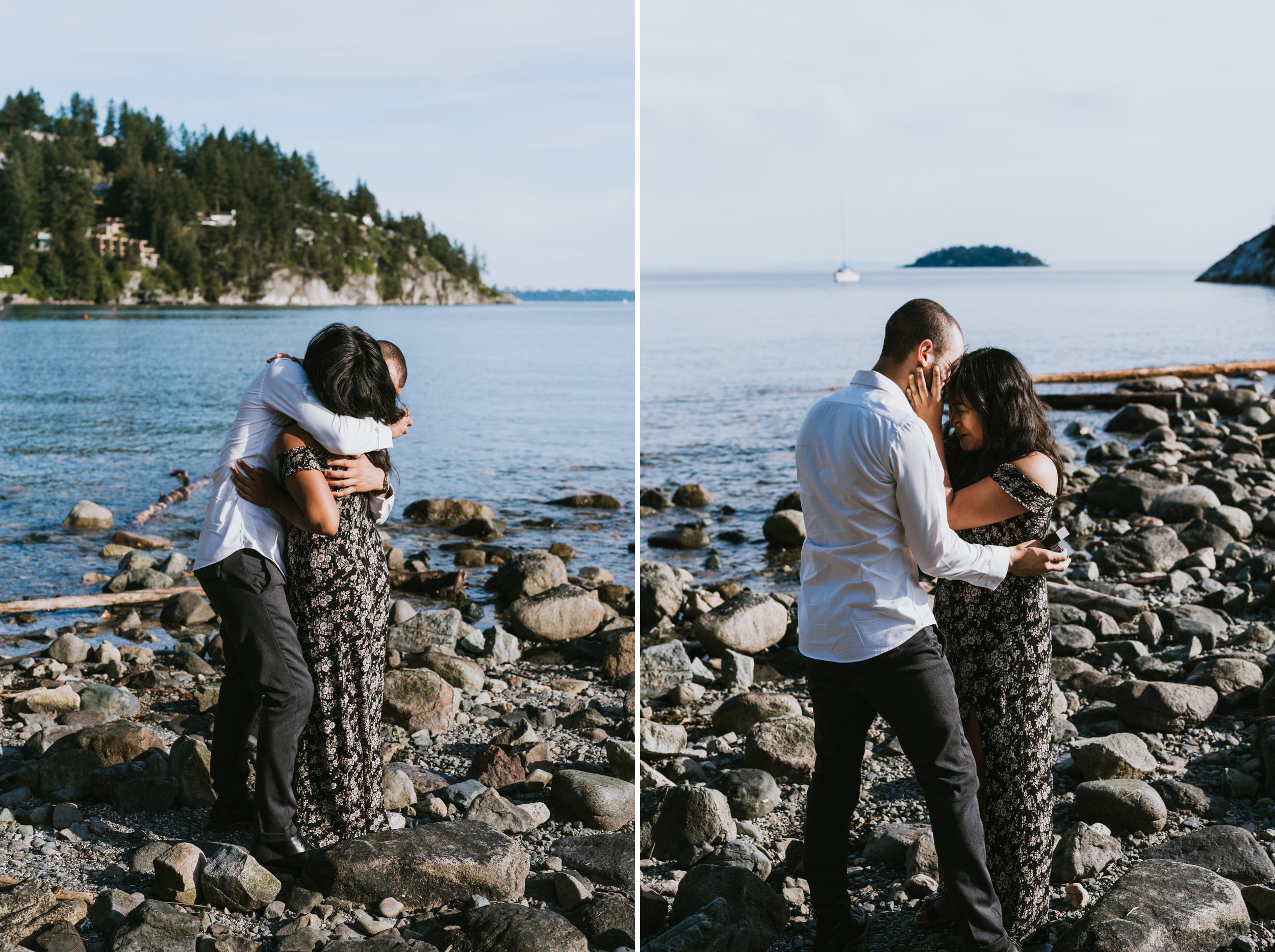 Boyfriend proposes to girlfriend at Whytecliff Park in West Vancouver