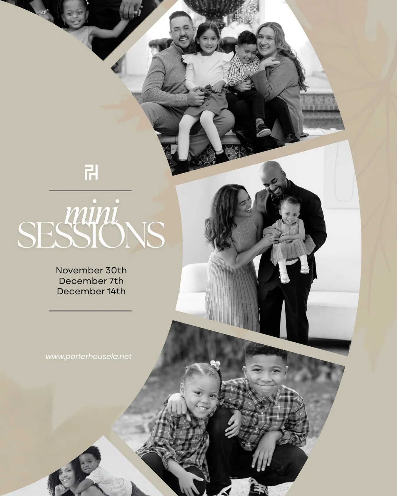 Our Fall Mini Sessions are officially back! And this year, we&rsquo;re giving you 3 different dates + 3 unique locations to choose from. It&rsquo;s the perfect opportunity to update your photos and make new memories before the holiday rush begins.

W