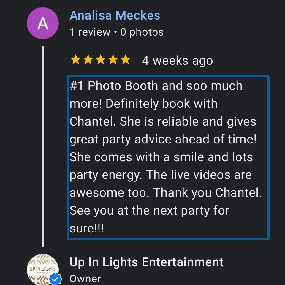 Happy customer = Happy soul ☺️🙌
Reviews are the life of our business! I appreciate every referral and review! 🙏 Book with us for your upcoming event.  Photo Booths|Flower Walls|Keepsake Photo Scrap Books and more! 

#longislandphotobooth #nyphotobo