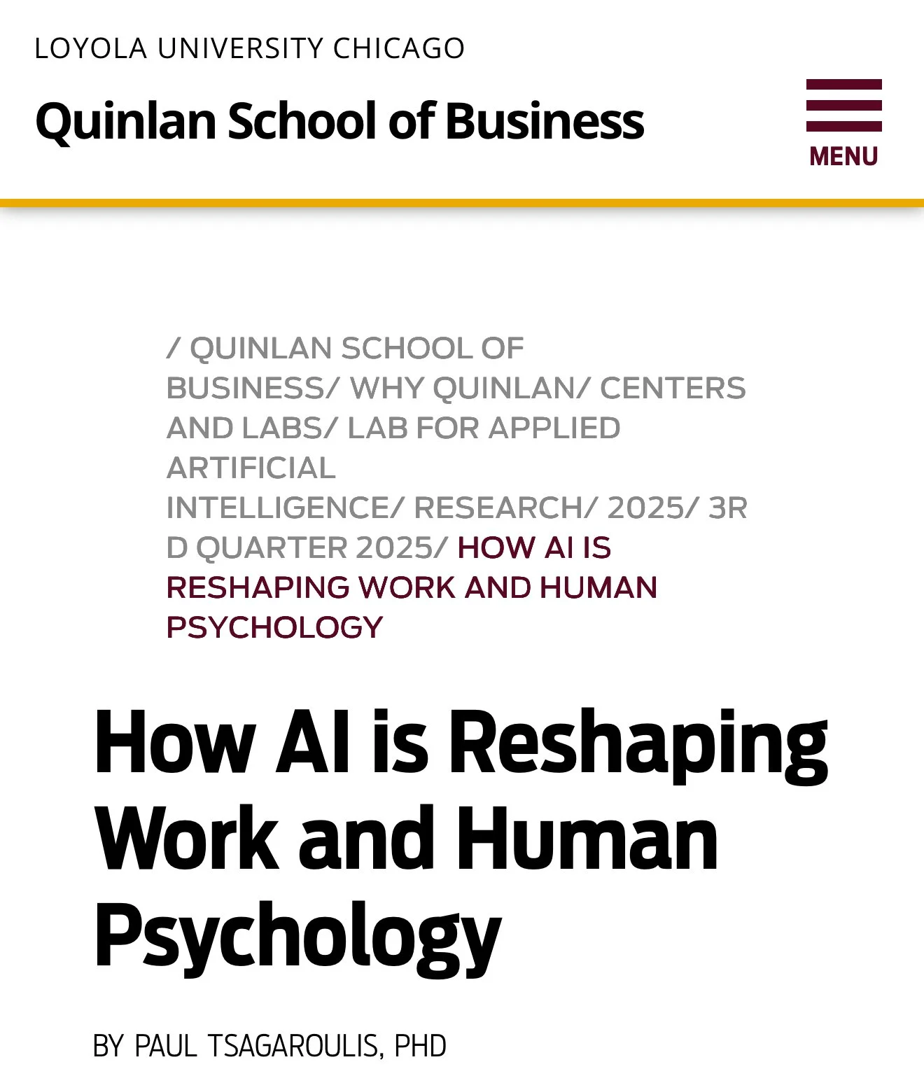 How AI is Reshaping Work and Human Psychology