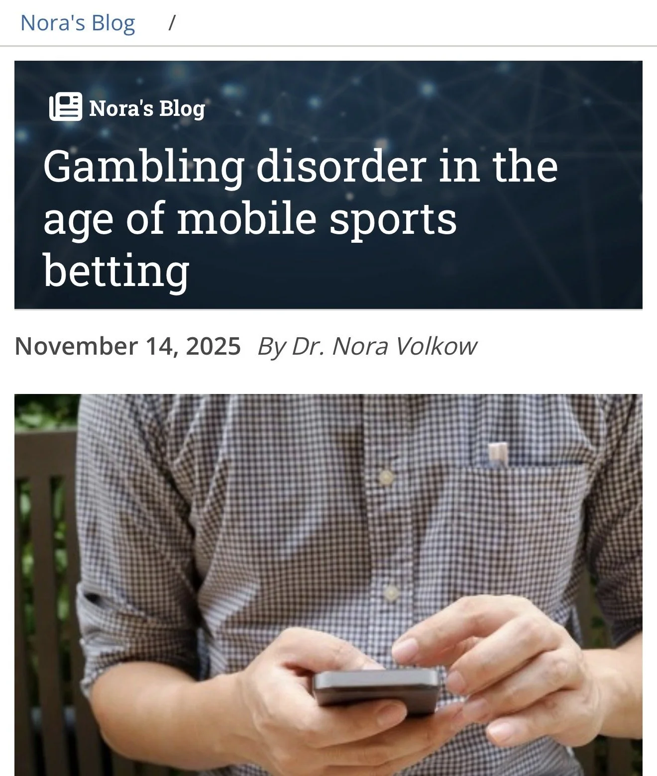 Gambling Disorder in the Age of Mobile Sports Betting