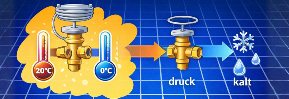 🚀Das Expansionsventil verstehen – Druck, Temperatur und Kälteerzeugung