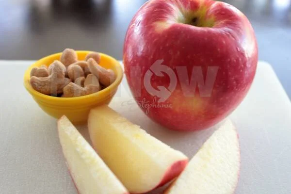 Apples and cashews on Daniel Fast