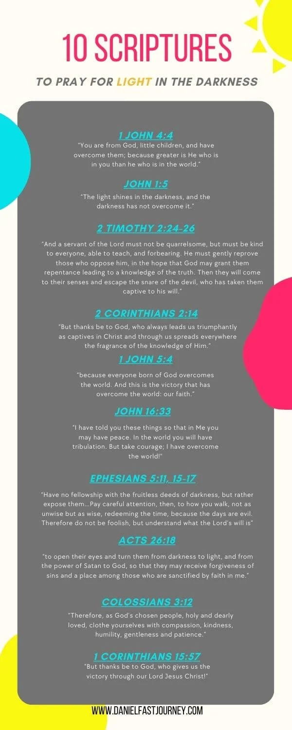 10 Scriptures to Bring Light to the Darkness — Daniel Fast Journey