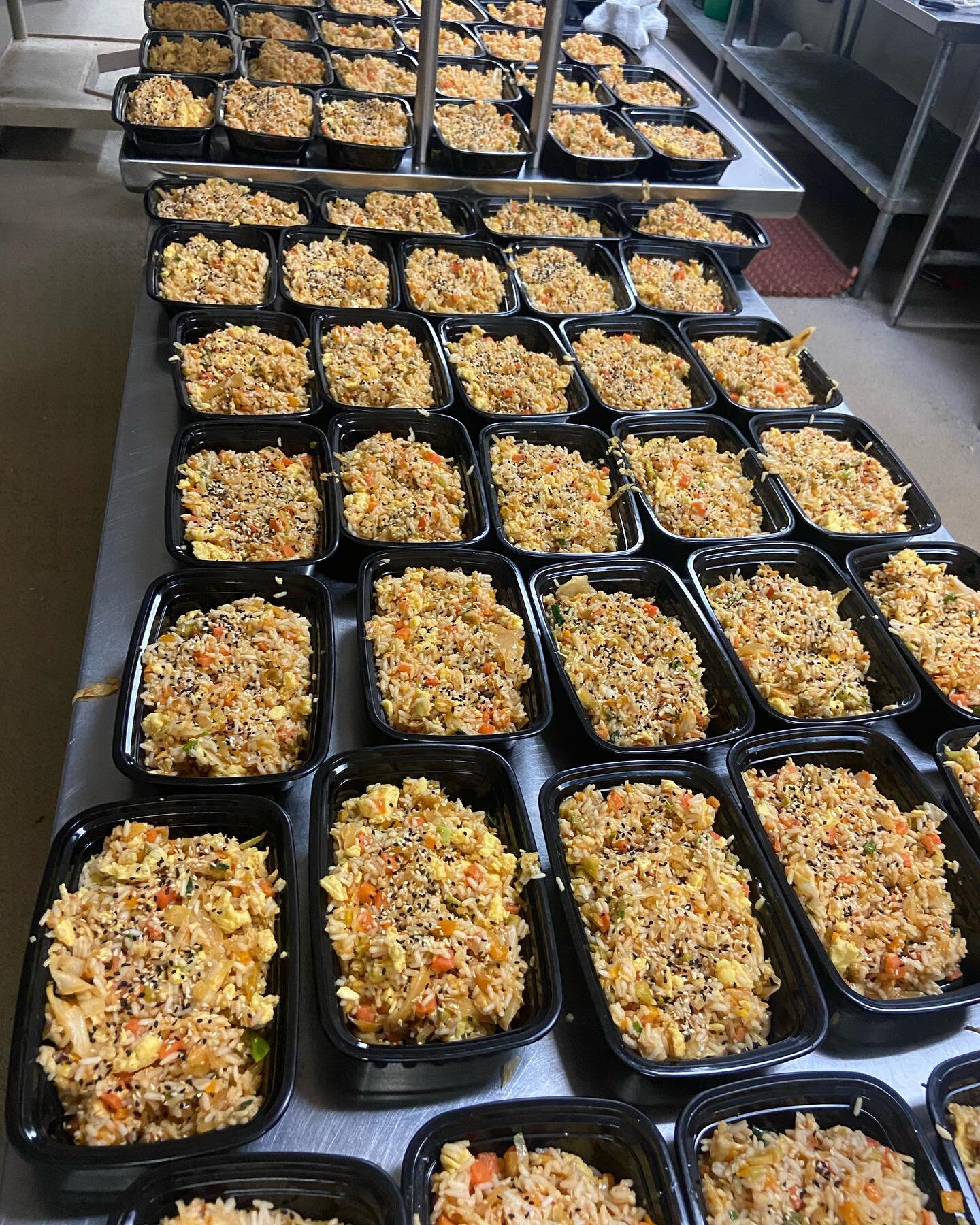 250 HOUSEMADE KIMCHI EGG FRIED RICE AND 325 BEEF CAPONATA 

Welp, when life gives you cabbage (or in this case, @nwmac ) @hopeless_semantic will make a ton of kimchi.  Let this ferment for about 10 days and in the fridge for another 4. Tons of gochuj