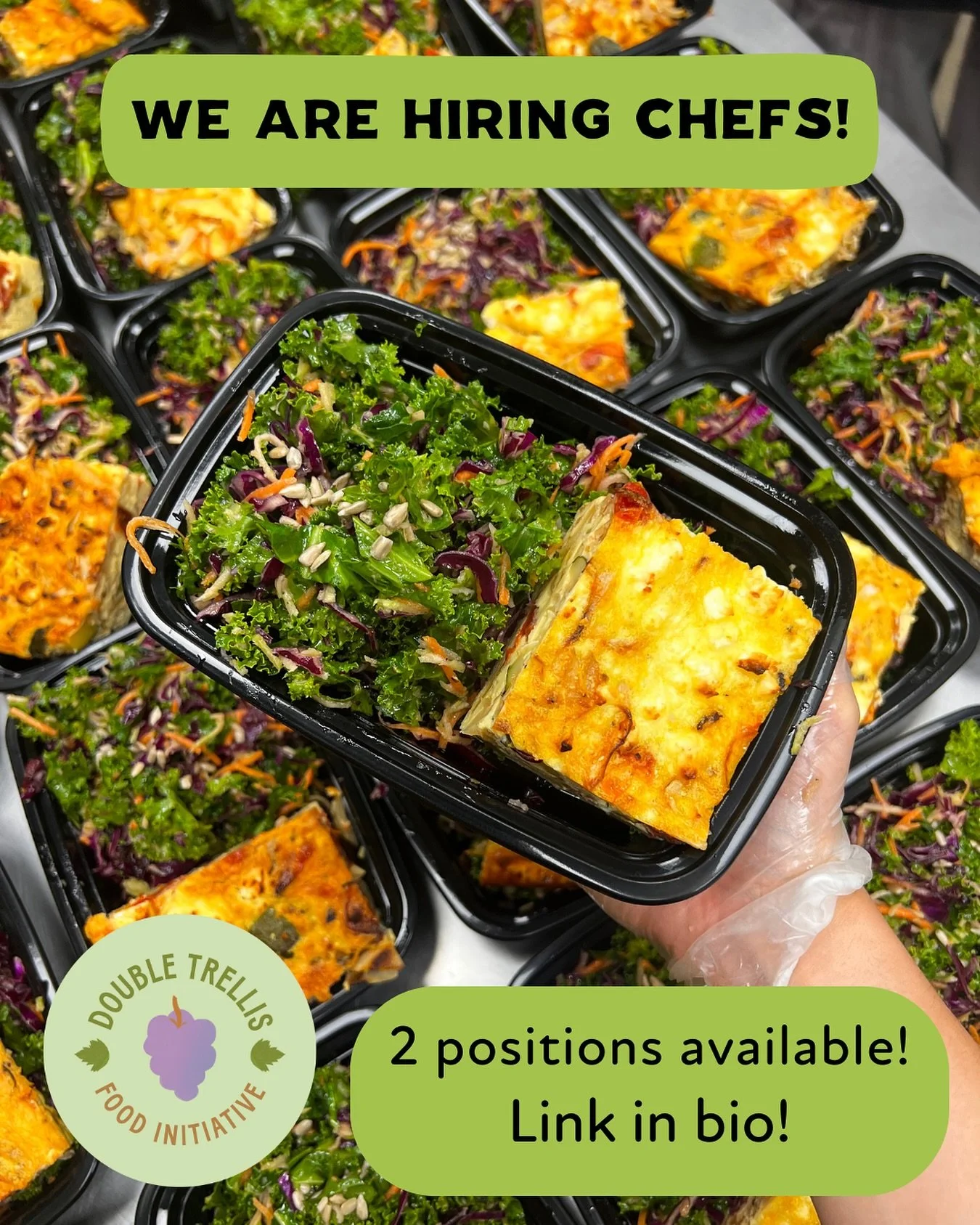 NOW HIRING!  PLEASE SHARE! 

We are looking for a Kitchen Manager and a Community Chef/Volunteer Coordinator! 

Check the link in our bio for descriptions and how to apply!