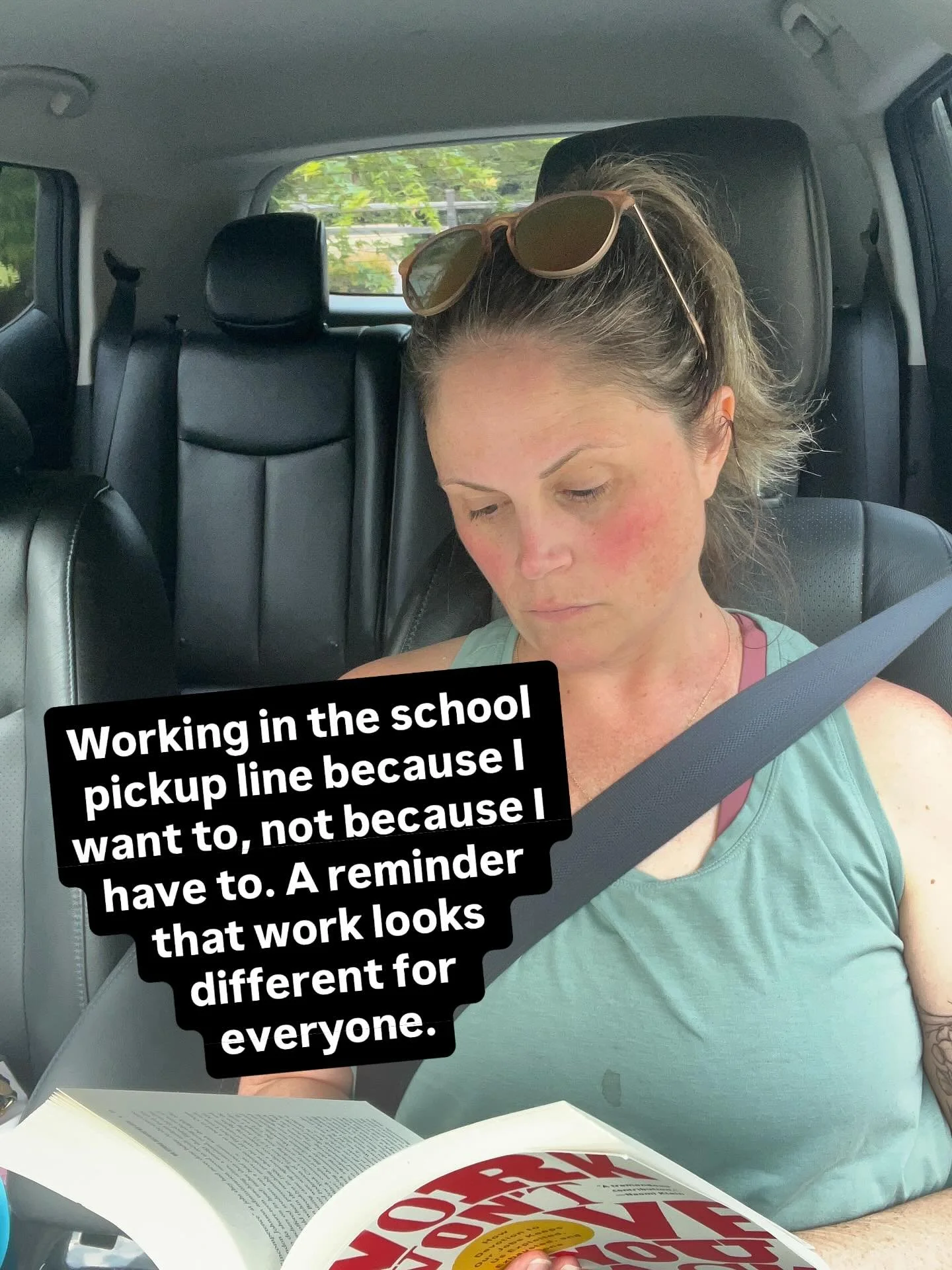 Work looks different for everyone. For me today it was doing some research while waiting to pick up my kid from school after taking a walk with a friend. 

Not because I have too much to do. But because I wanted to use the time that way. 

Asking eve