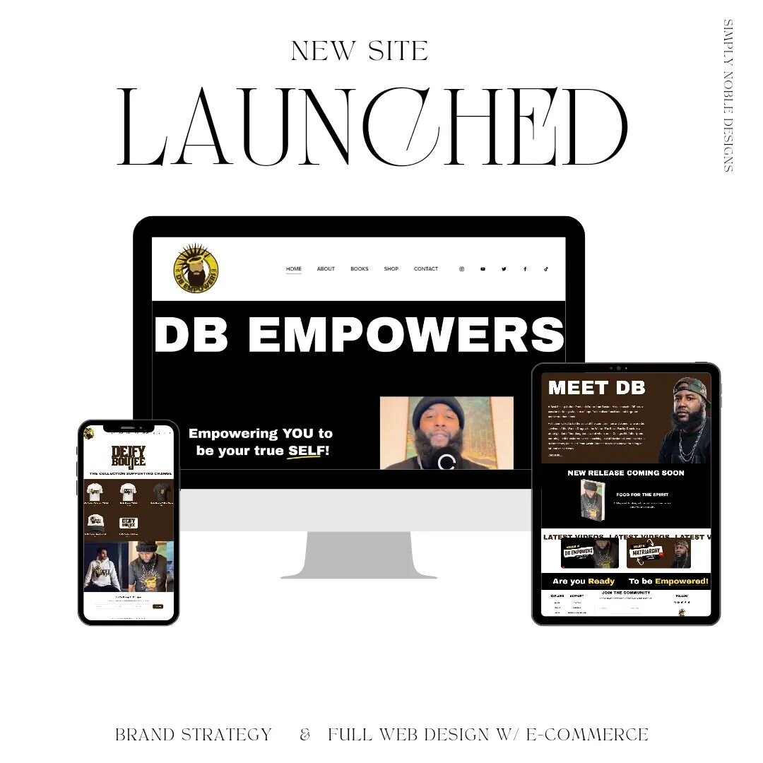 Excited about our latest project launched for @dbempowers.

DB started with an idea of a men's line and it grew into a full personal brand. One  full of motivation to take you on a spiritual journey to empower you to be your true self!

Visit his web