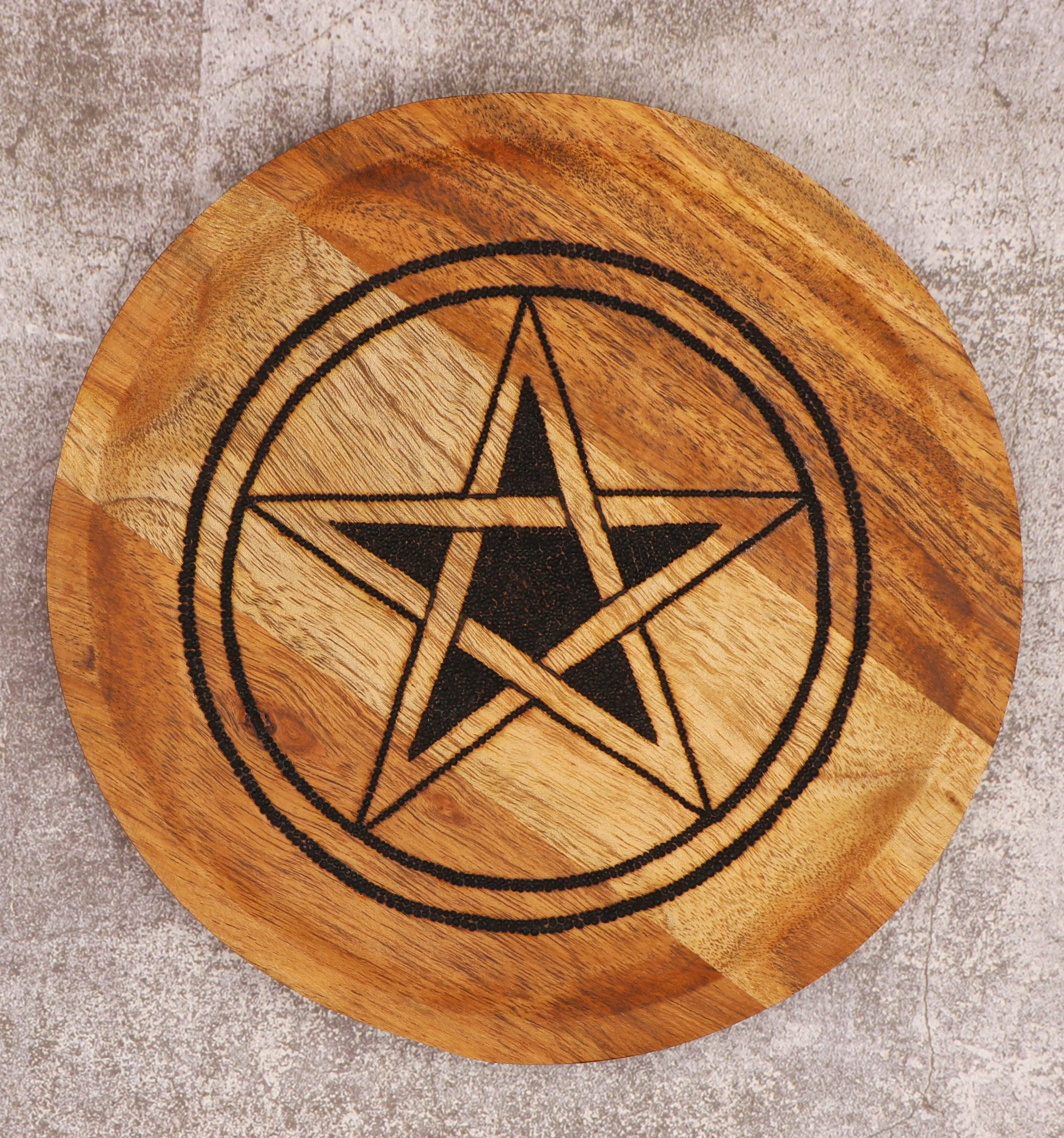 Peaceful Pentagram 8" Round $77