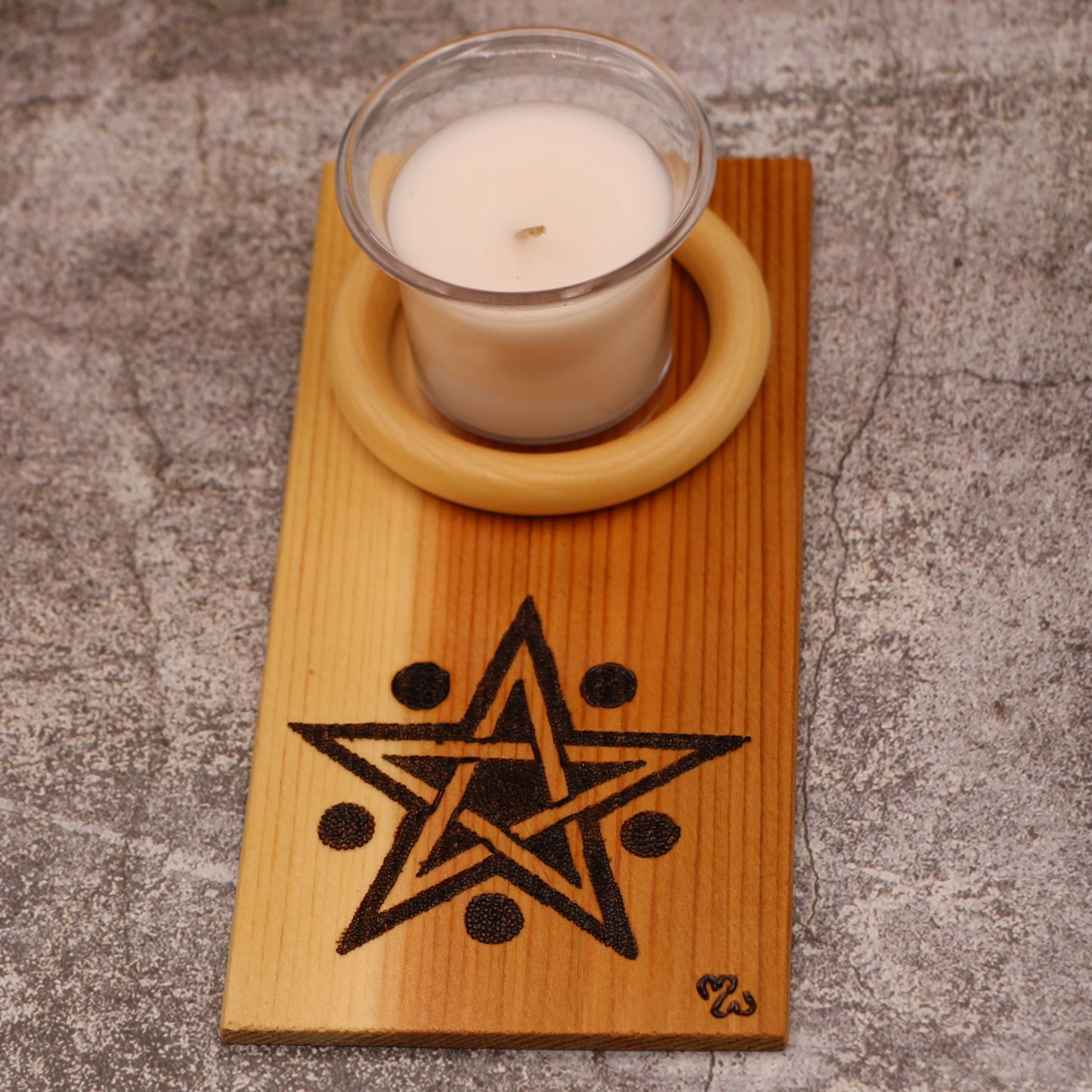 Pentagram Candle Altar 3.5"x7" $77