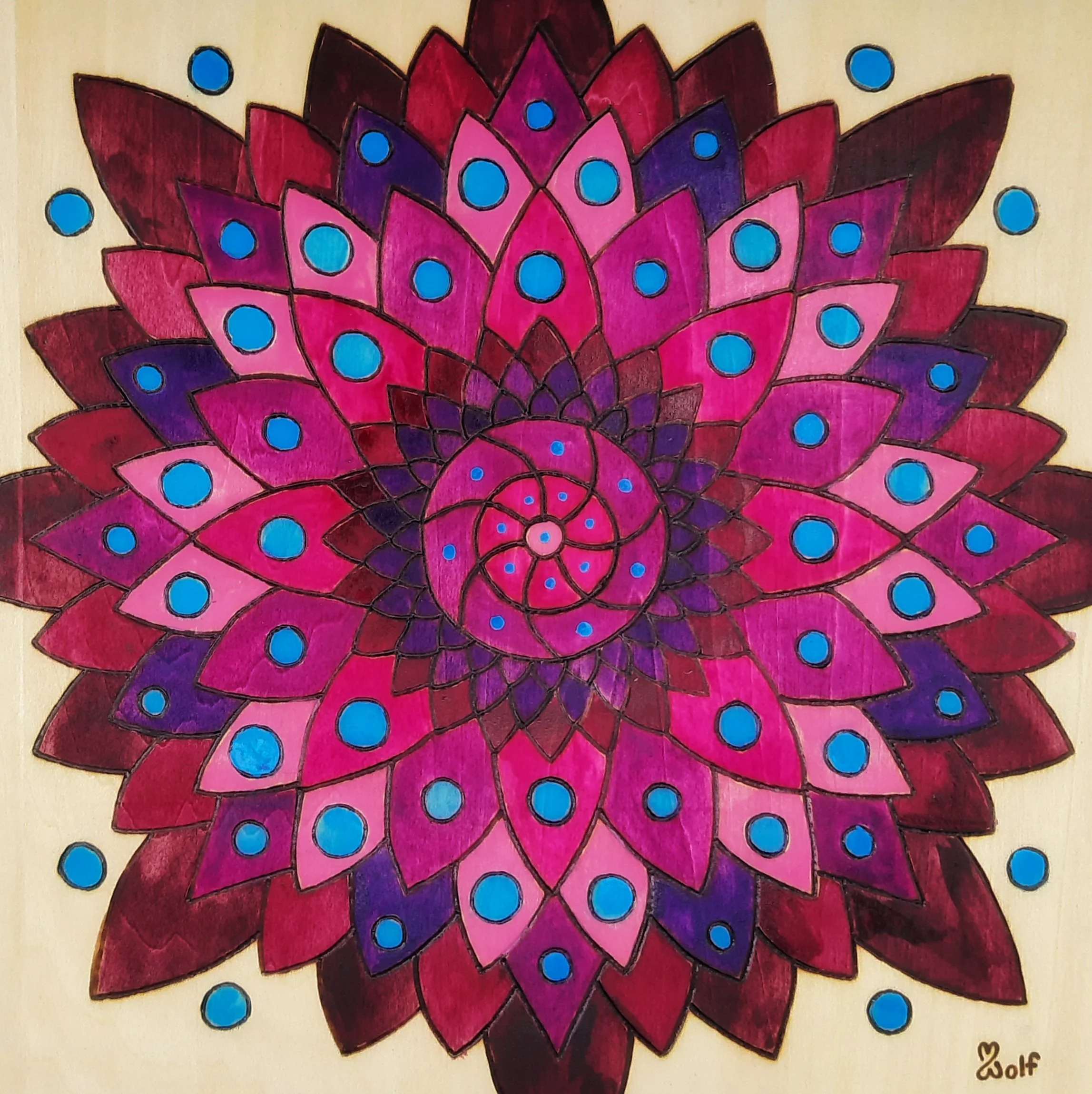 Violet Spiral 12"x12" $220