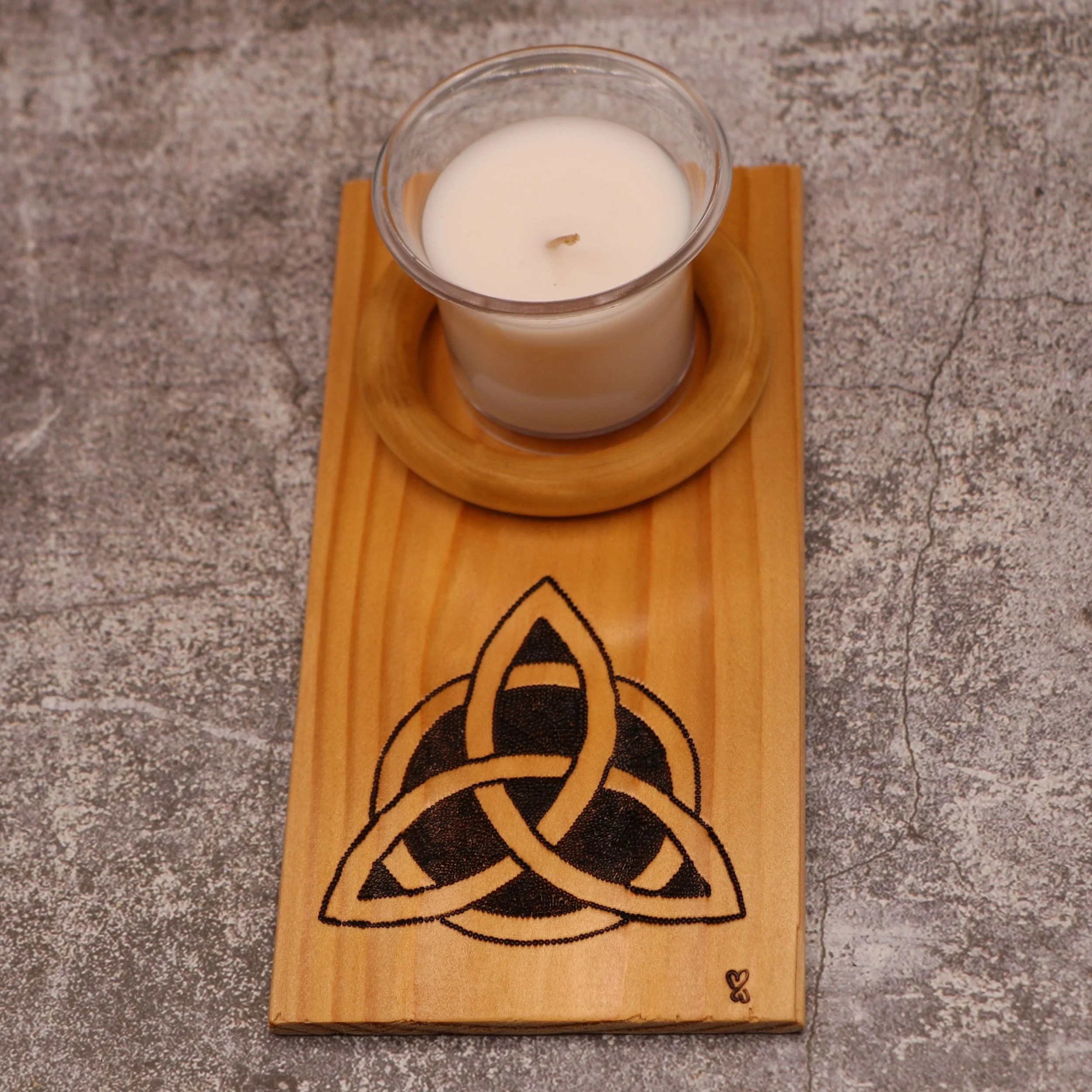 Celtic Trinity Candle Altar 3.5"x7" $77