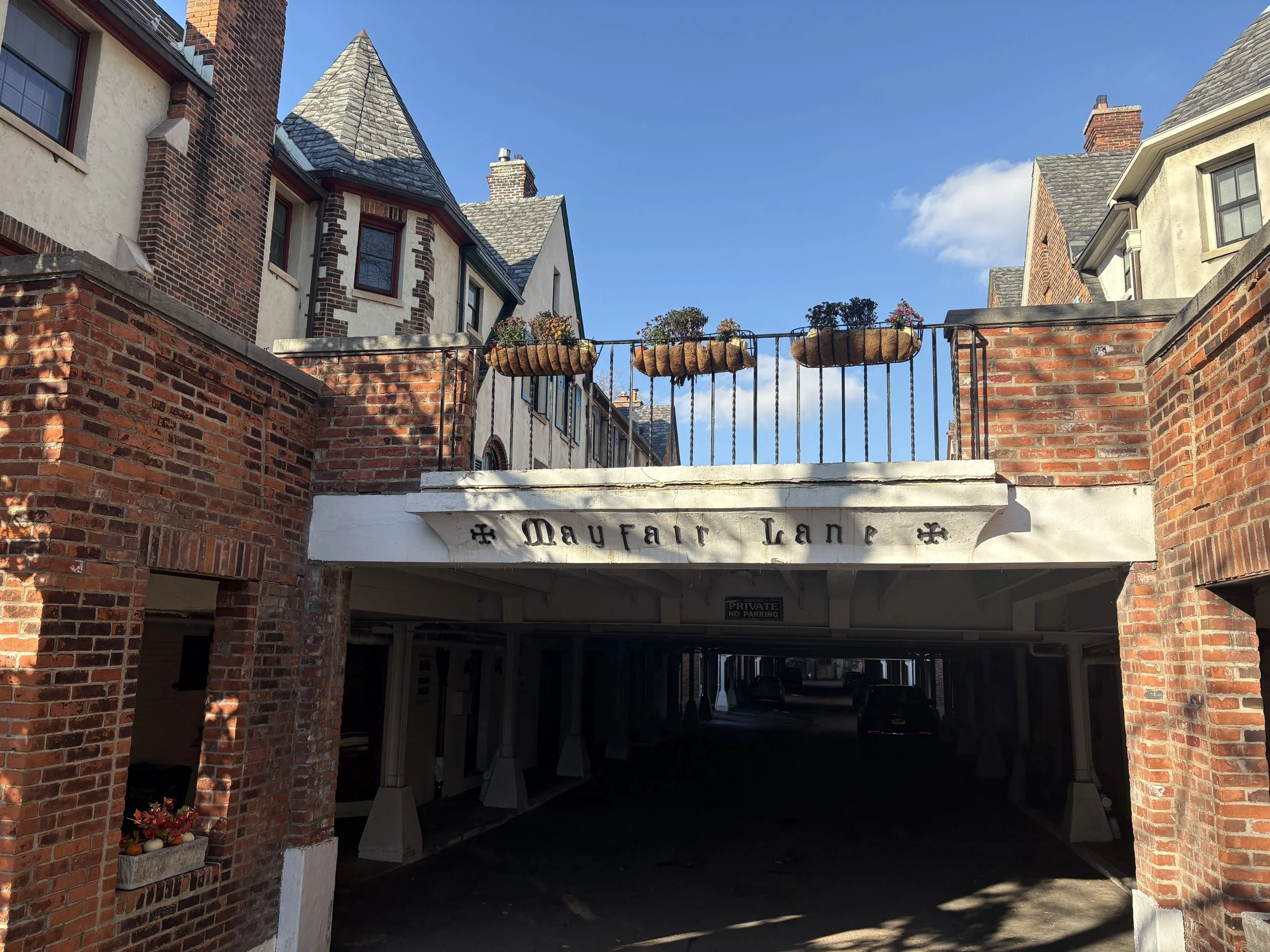 Front entrance of Mayfair Lane in autumn 2025