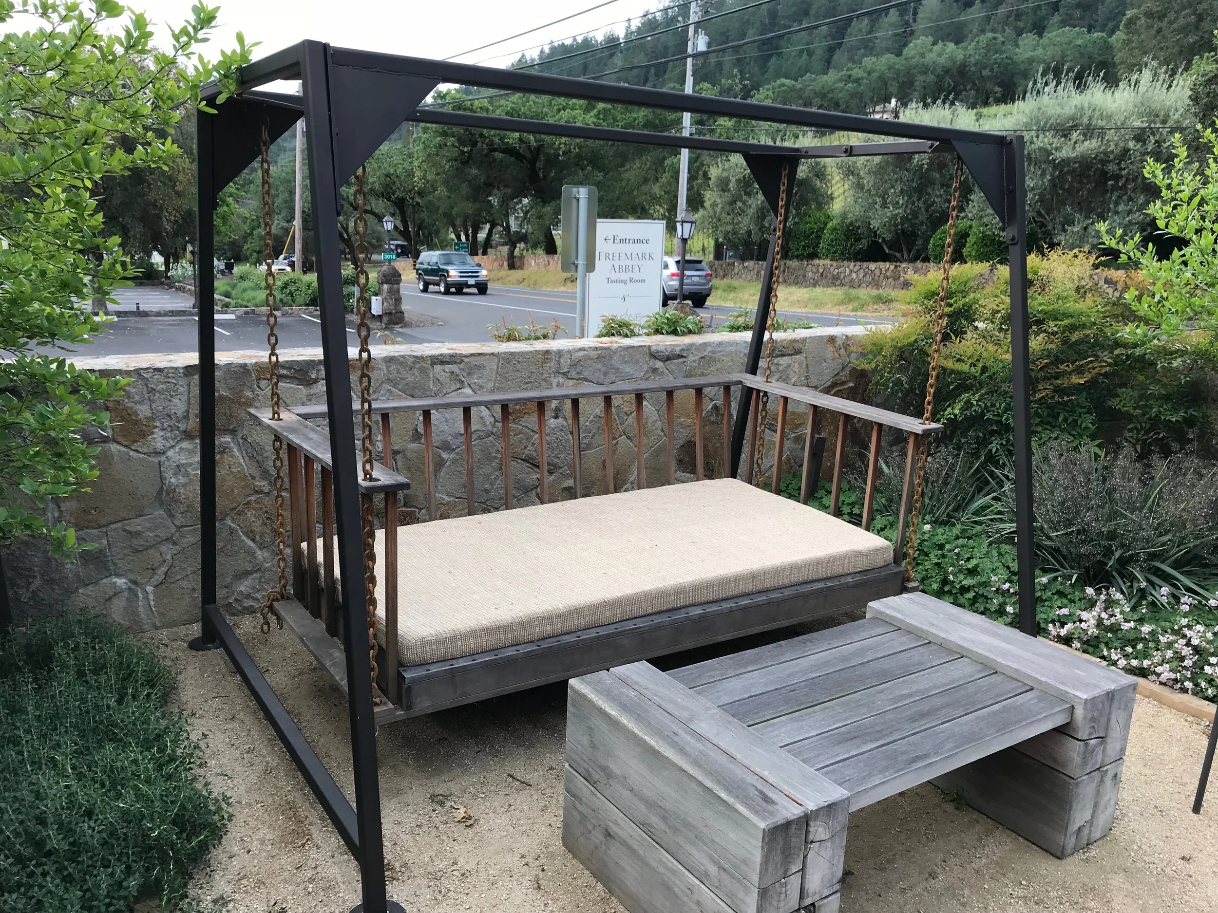 Freemark Abbey Winery Swinging Couch