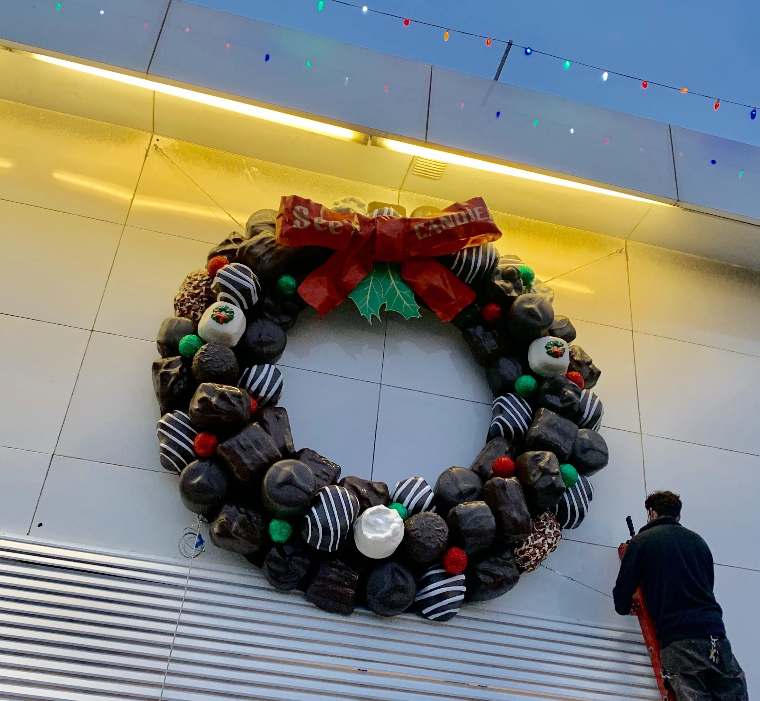 See's Candy Headquarters Christmas Wreath