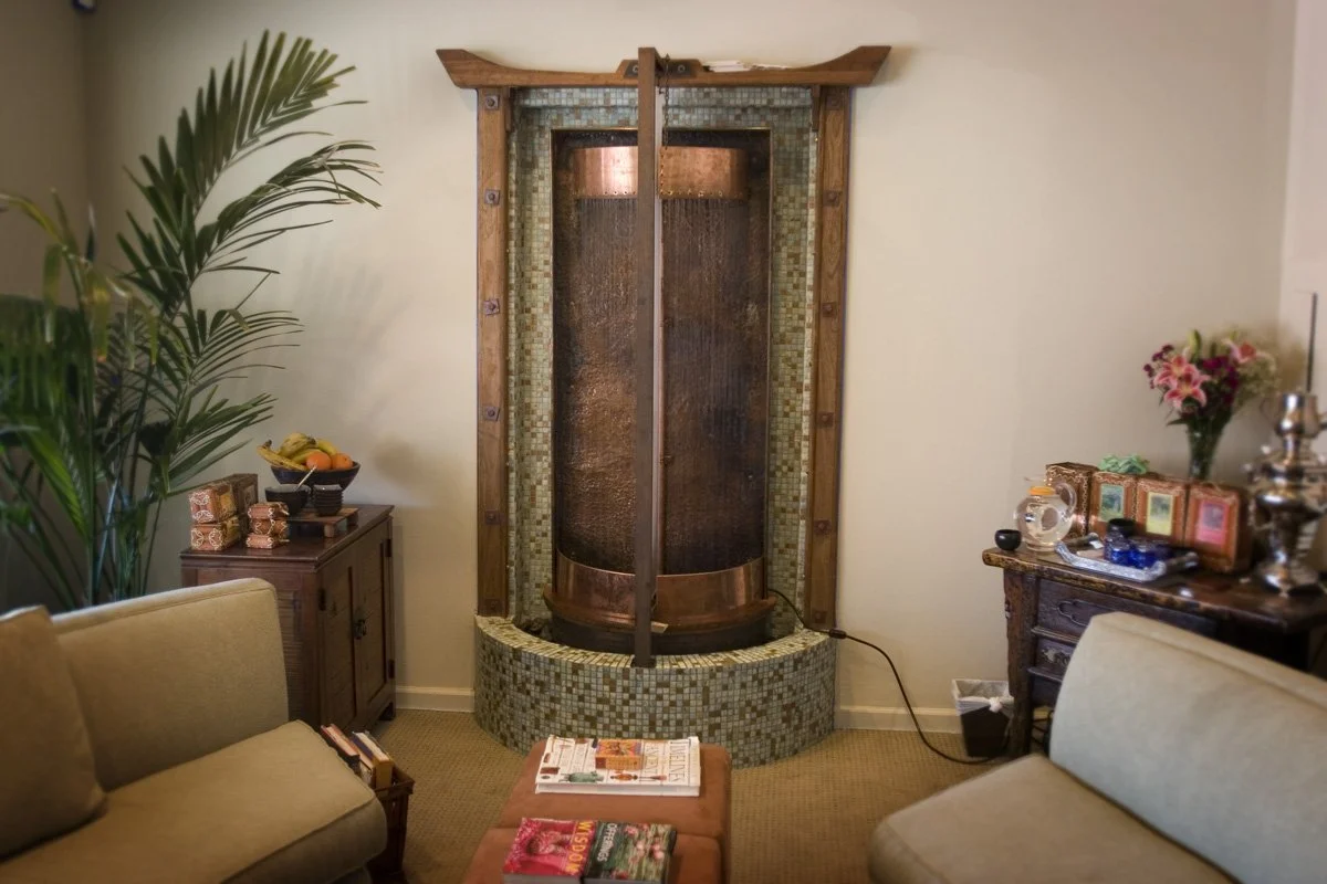 Custom Copper & Wood Fountain in a Day Spa