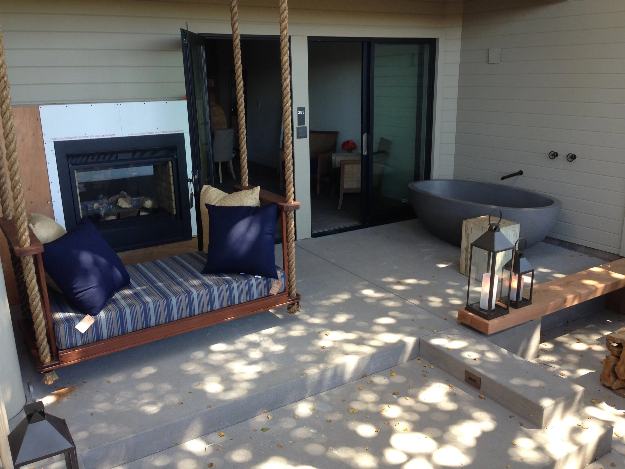 Carmel Valley Ranch Hanging Deck Couches