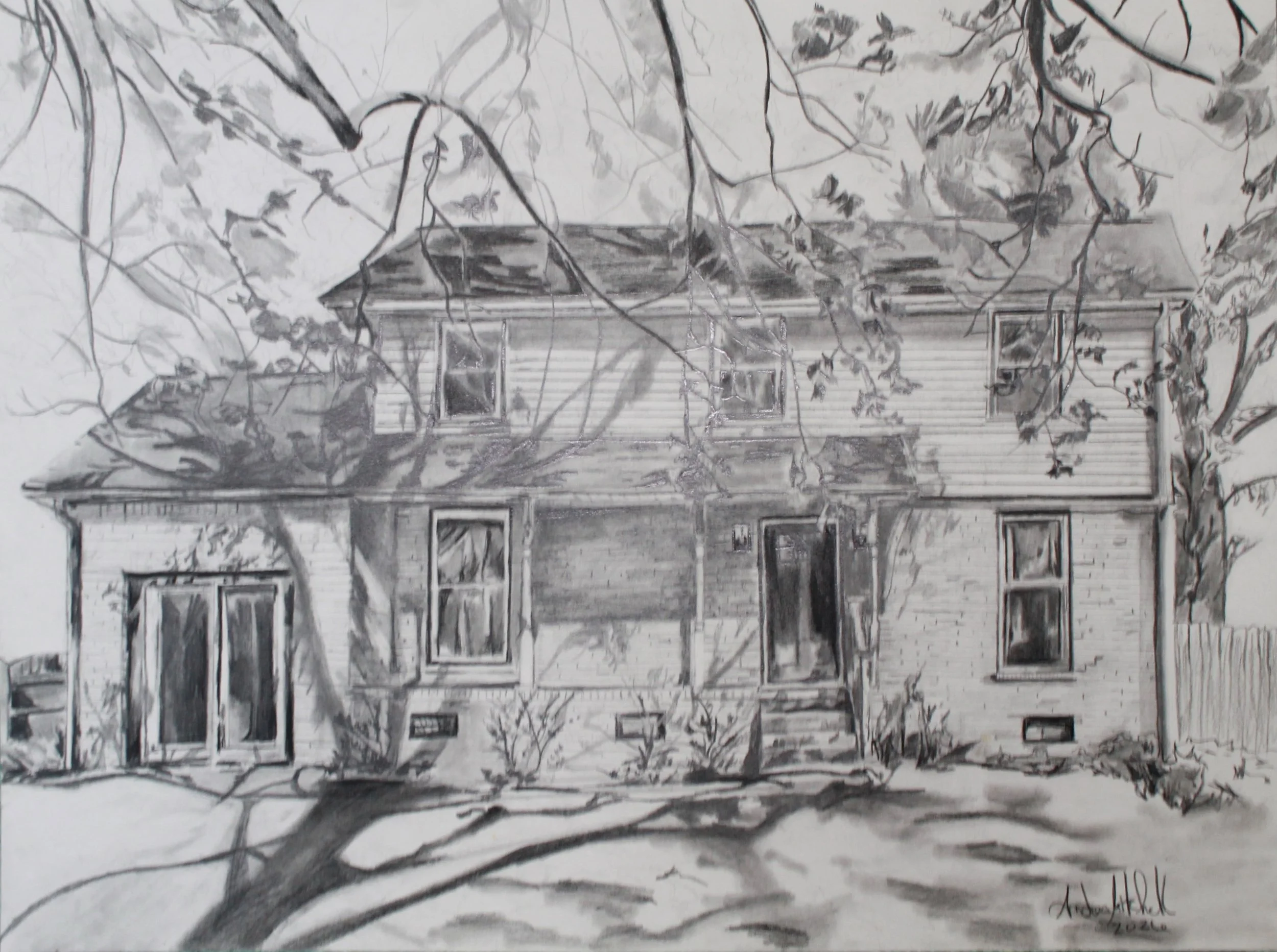 Tree House 12x16 Graphite on Paper 2026