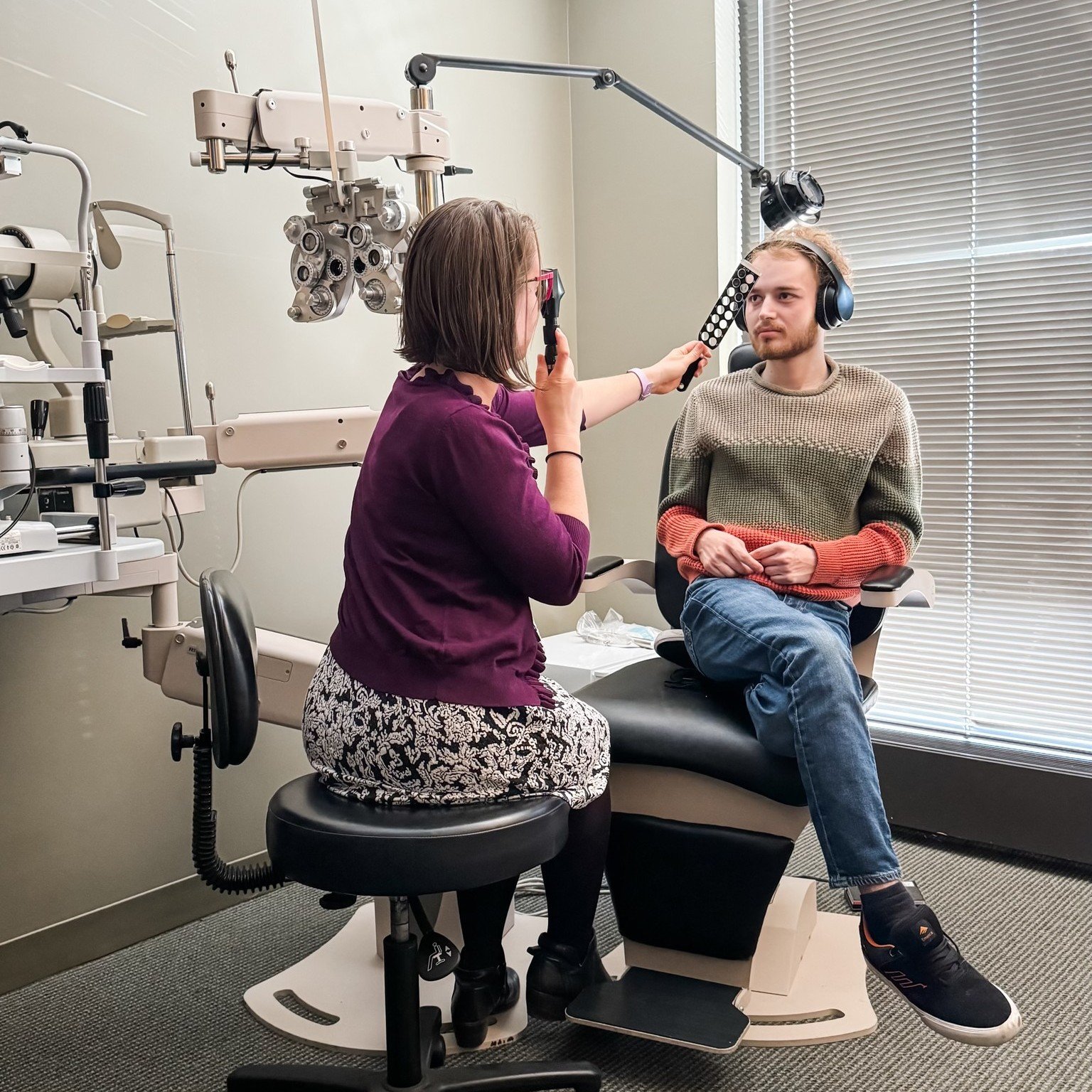 Our co-founder, Mitchell, had his vision tested by Dr. Marsha Sorenson at Vision Rehabilitation Associates this week! We are so appreciative to have found a local optometrist who is able to support our non-speaking clients. She has also provided wond
