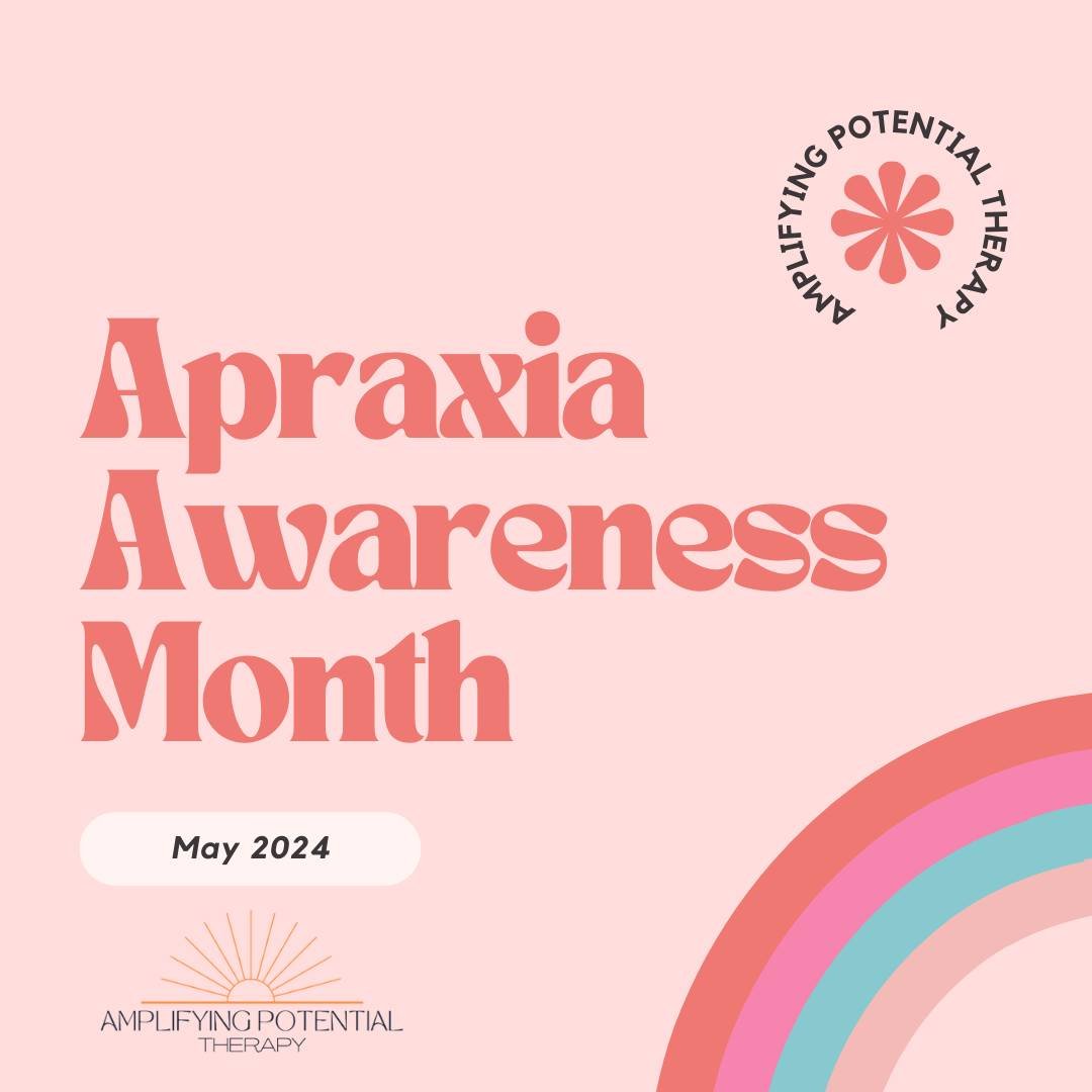May is also #ApraxiaAwarenessMonth! This month we are spreading awareness and support for those living with apraxia. Let's educate, advocate, and show compassion towards individuals living with apraxia. Together, we can make a difference and ensure t