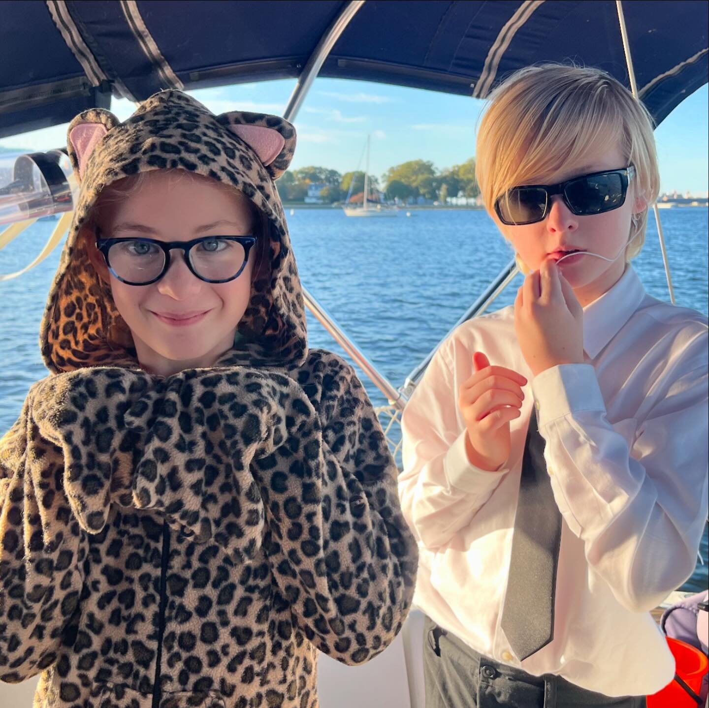 This leopard and FBI guy sure had a Halloween to remember! We were in an anchorage with a number of kid boats and one of the parents were amazing and organized trick-or-treating not only in the anchorage, but also getting the boat kids together in th