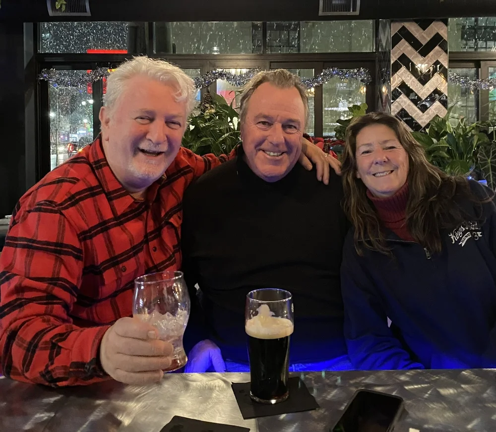 Regulars raising a glass at the Haven bar