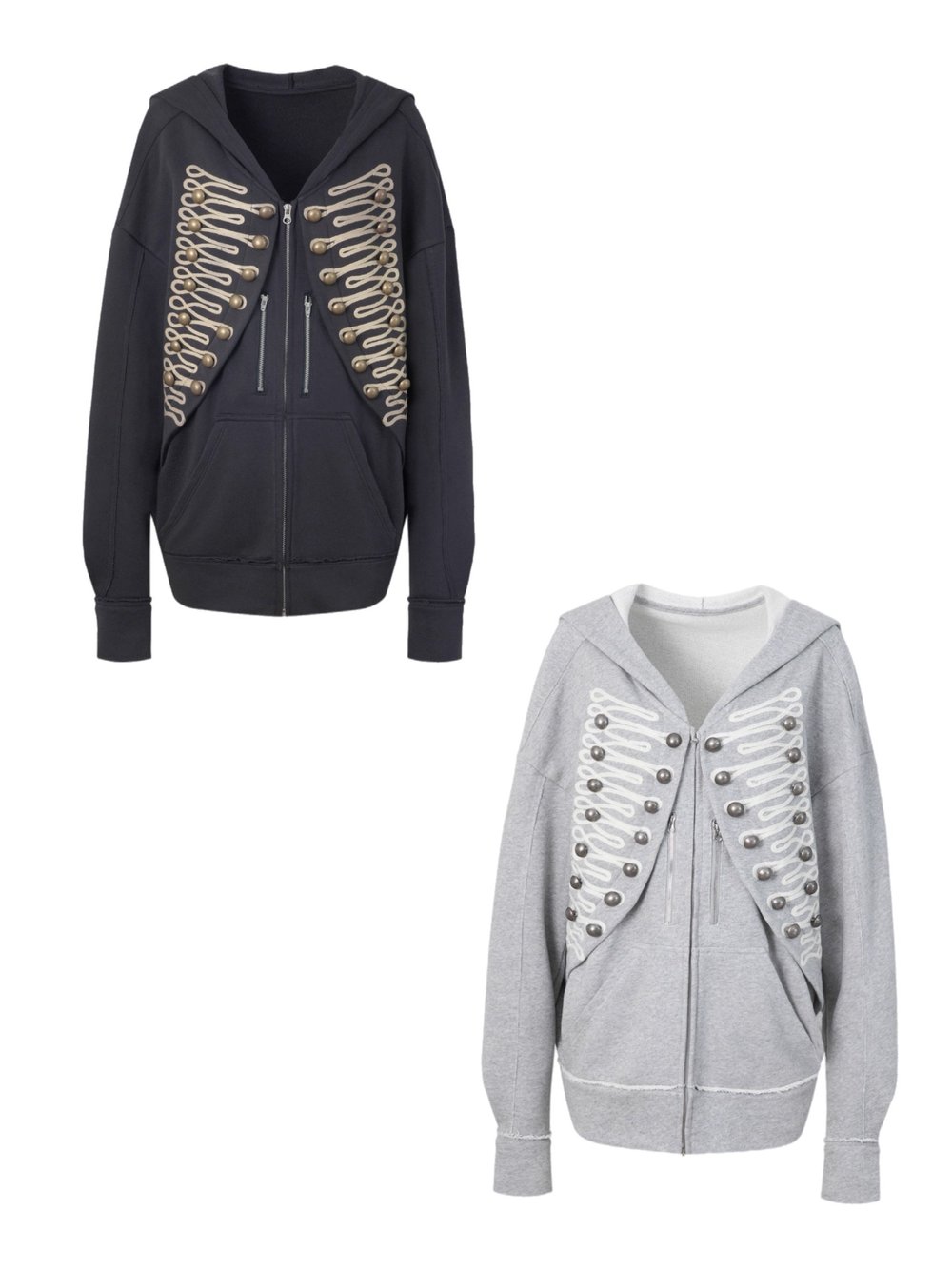 DOUBLE PUNCH Napoleon Hoodie - Navy — Splash Splash